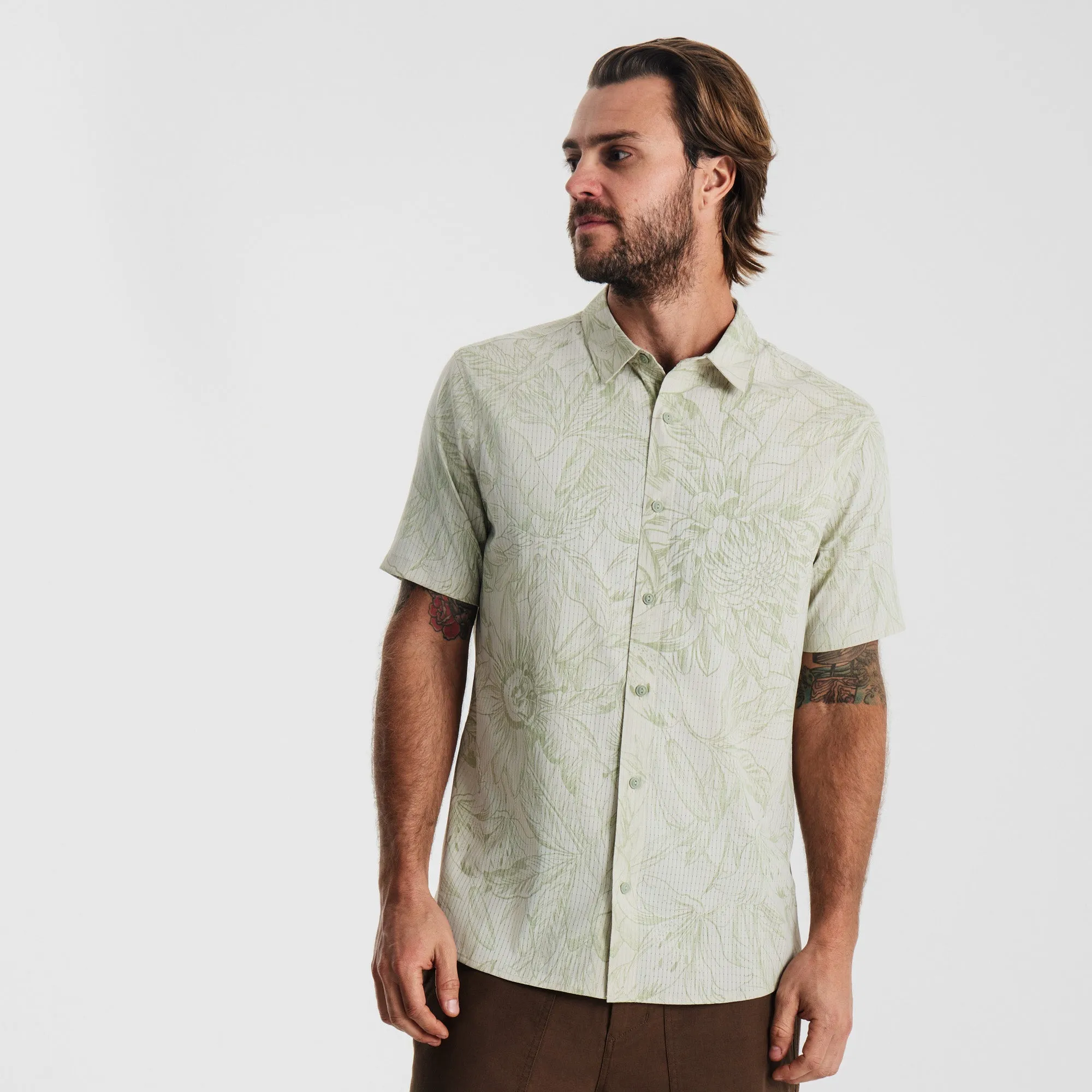 Bless Up Breathable Stretch Shirt - Chaparral Sketch Flora sold by Roark product image thumbnail 3
