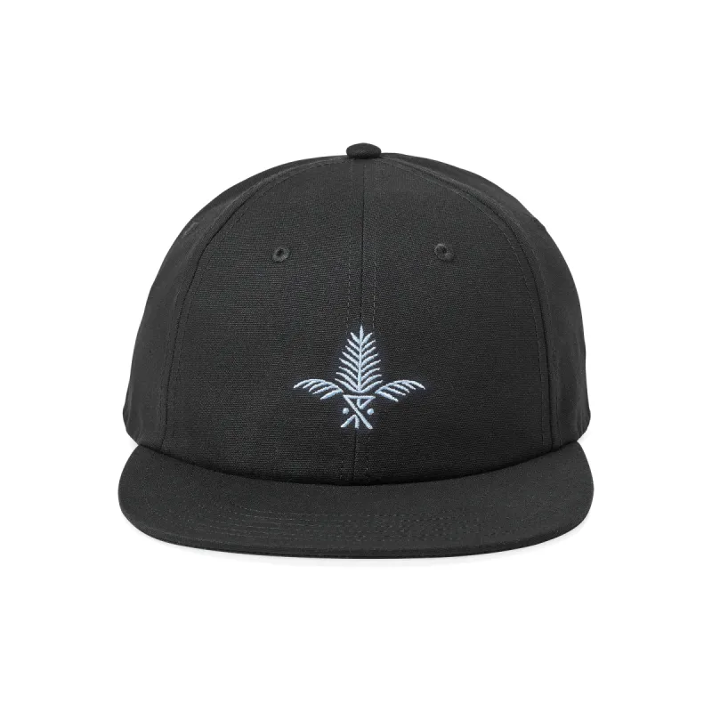 Silver Fern 6 Panel Snapback Hat - Black sold by Roark