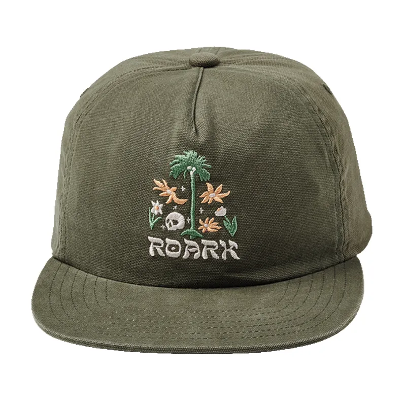 Atoll 5 Panel Snapback Hat - Dark Military sold by Roark