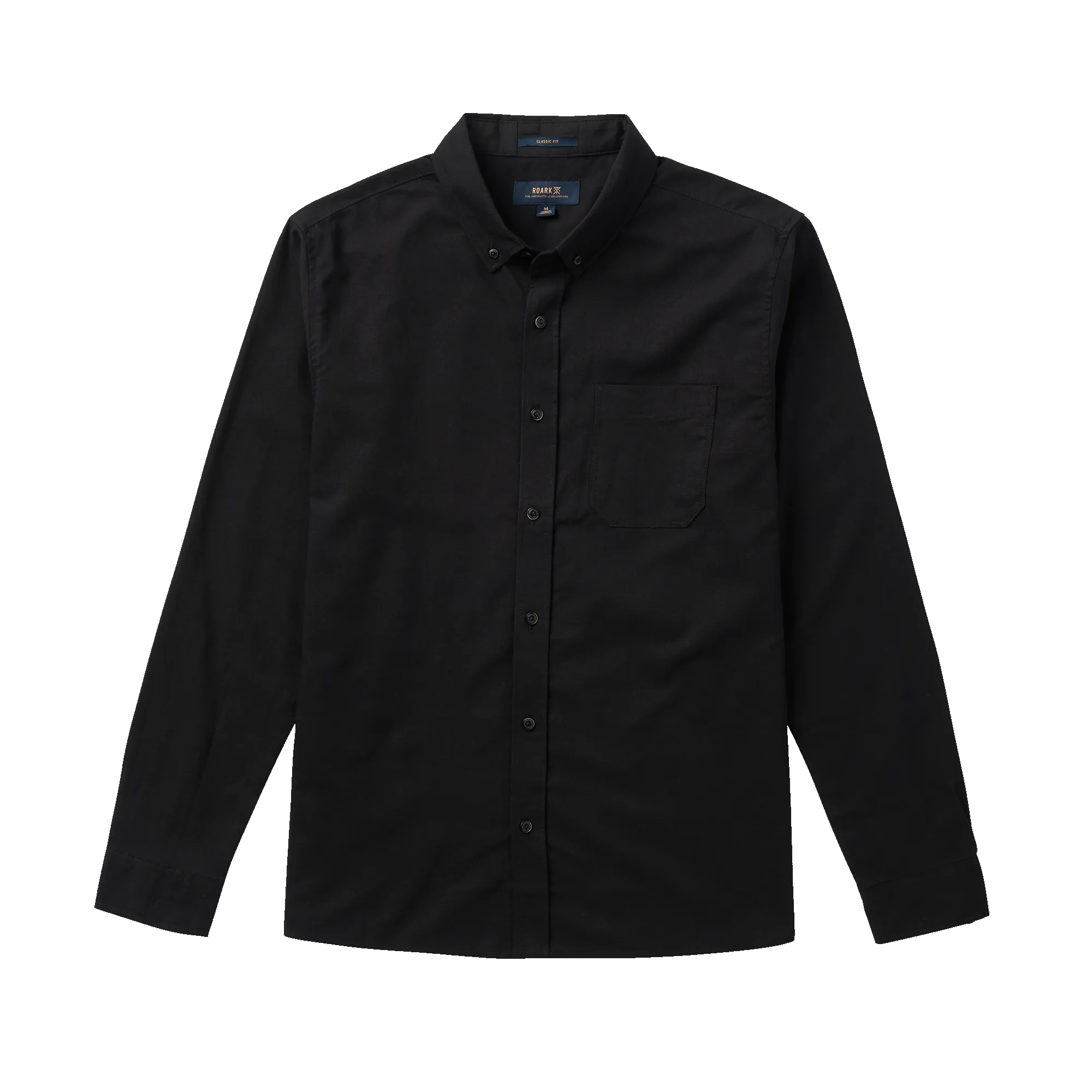 Scholar Stretch Long Sleeve Button Up Shirt - Black sold by Roark