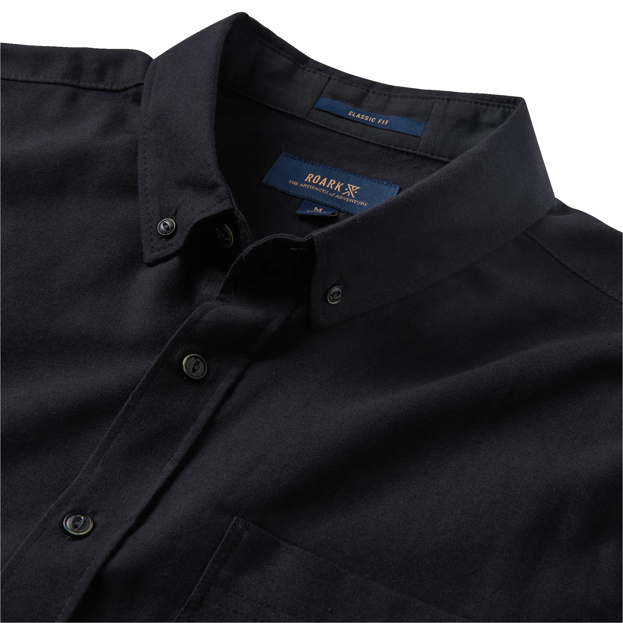 Scholar Stretch Long Sleeve Button Up Shirt - Black sold by Roark product image thumbnail 3