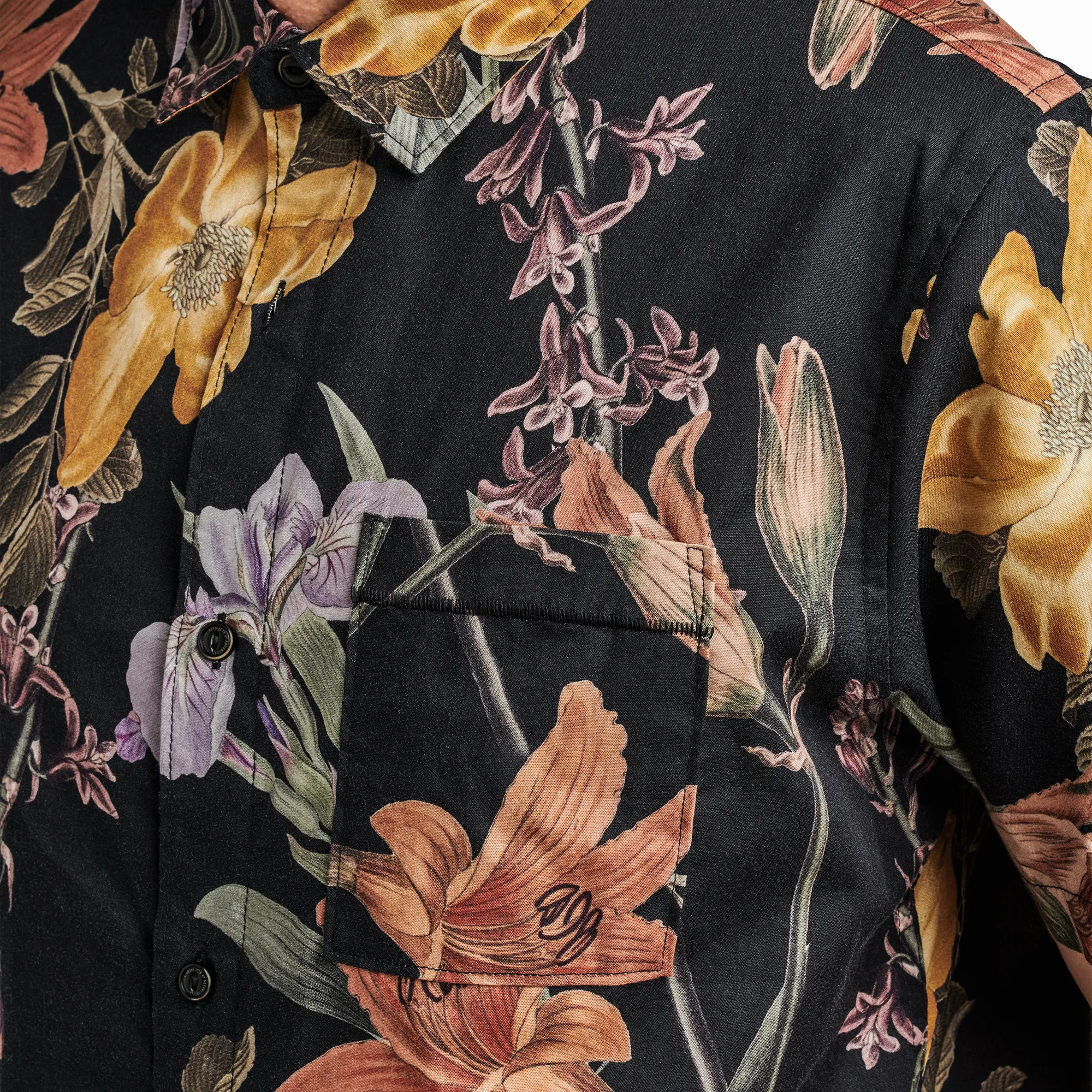 Journey Shirt - Black Far East Flora sold by Roark product image thumbnail 5