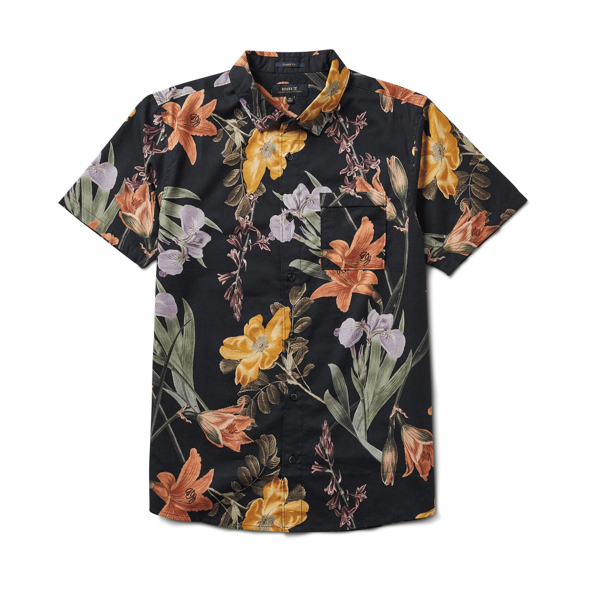 Journey Shirt - Black Far East Flora sold by Roark