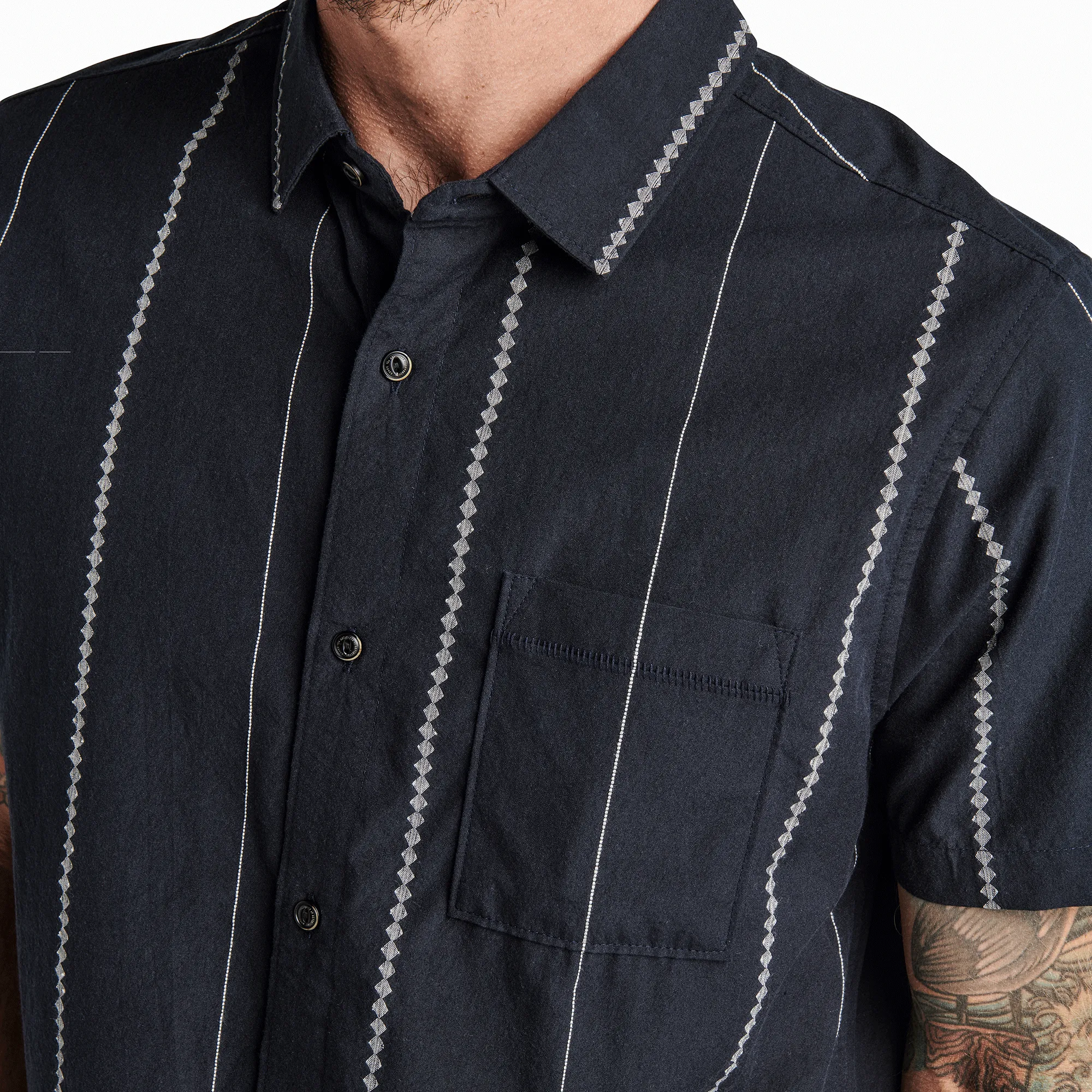 Journey Shirt - Stripes Dark Navy sold by Roark product image thumbnail 4