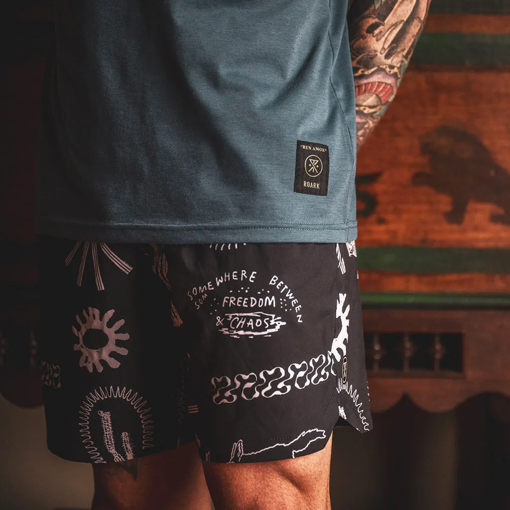 Serrano 2.0 Shorts 8" - Black Print sold by Roark product image thumbnail 2