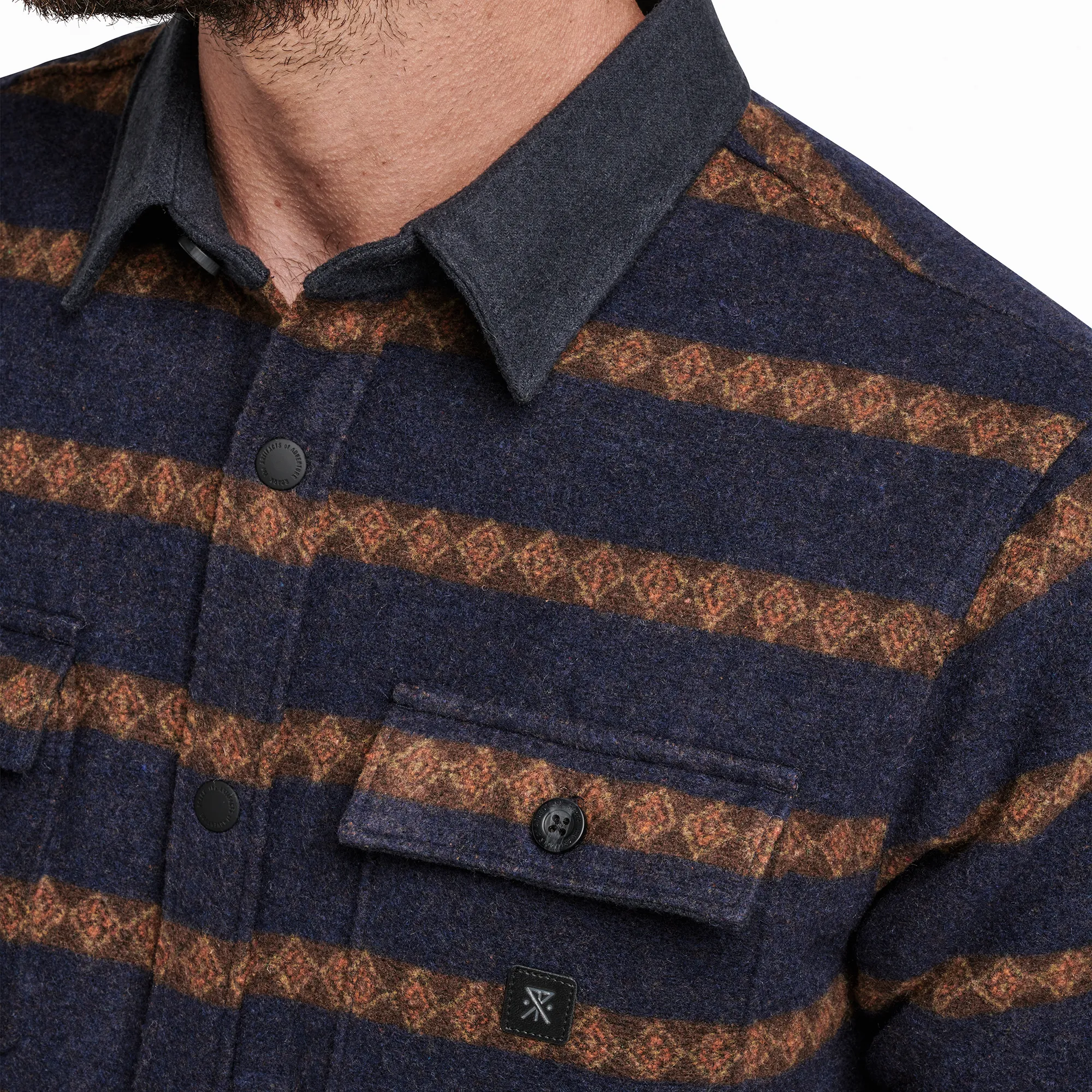 Nordsman Long Sleeve Flannel - Dark Navy 2 sold by Roark product image thumbnail 5
