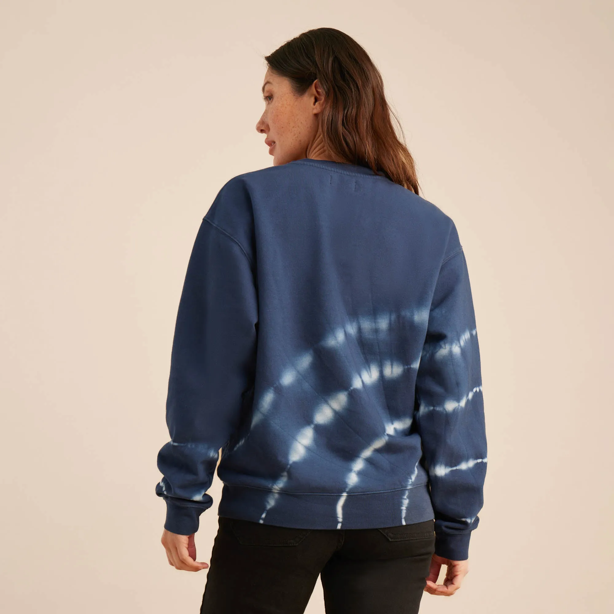 Shibori Fleece Sweatshirt - Deep Blue sold by Roark product image thumbnail 4