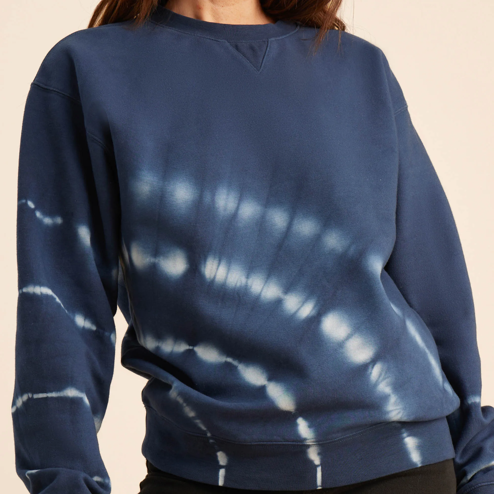 Shibori Fleece Sweatshirt - Deep Blue sold by Roark product image thumbnail 2