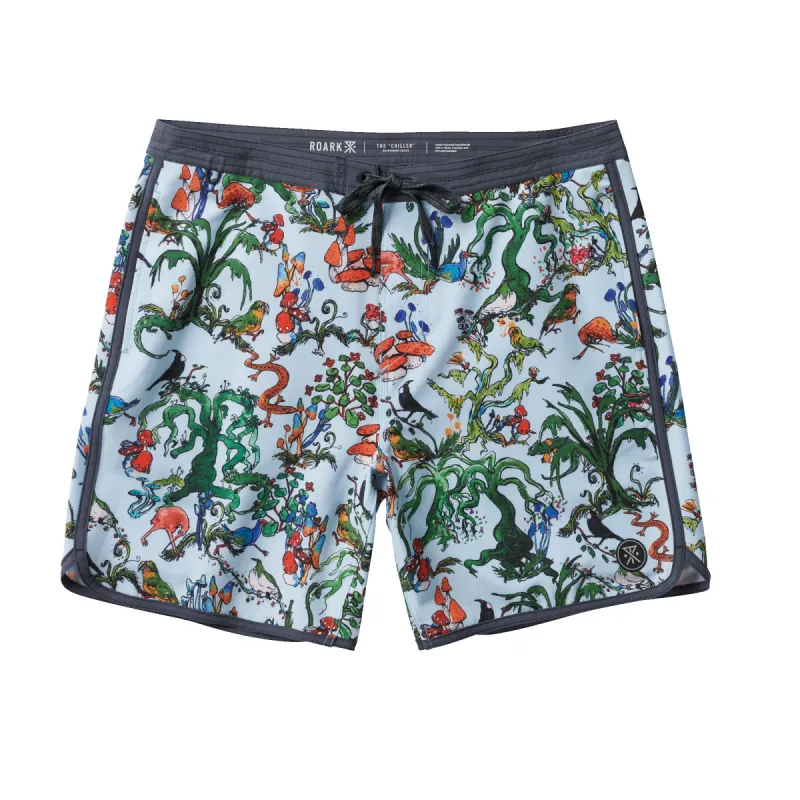 Chiller Boardshorts 17" - Goblin Forest Light Blue sold by Roark