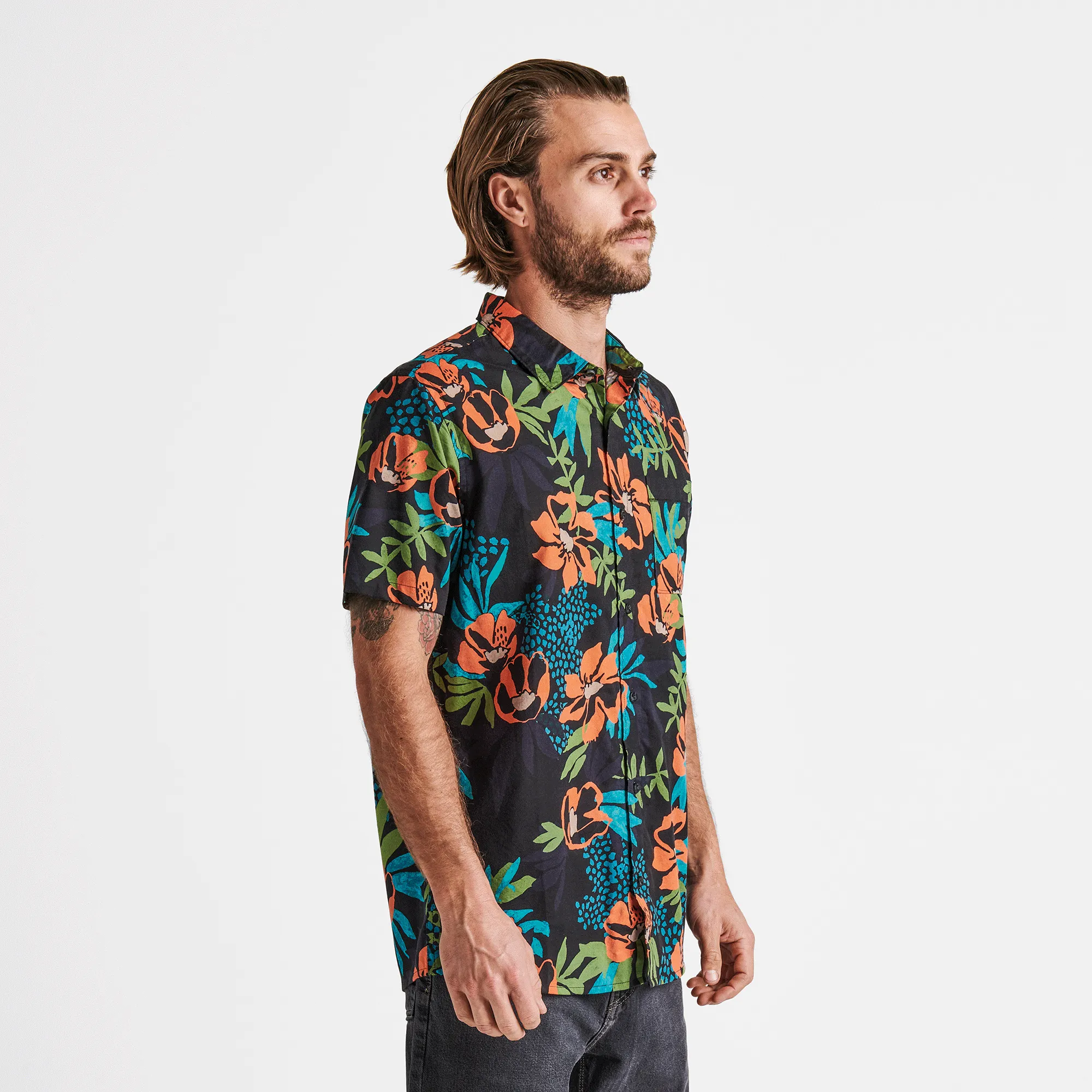 Journey Short Sleeve Button Up Shirt - Black sold by Roark product image thumbnail 3