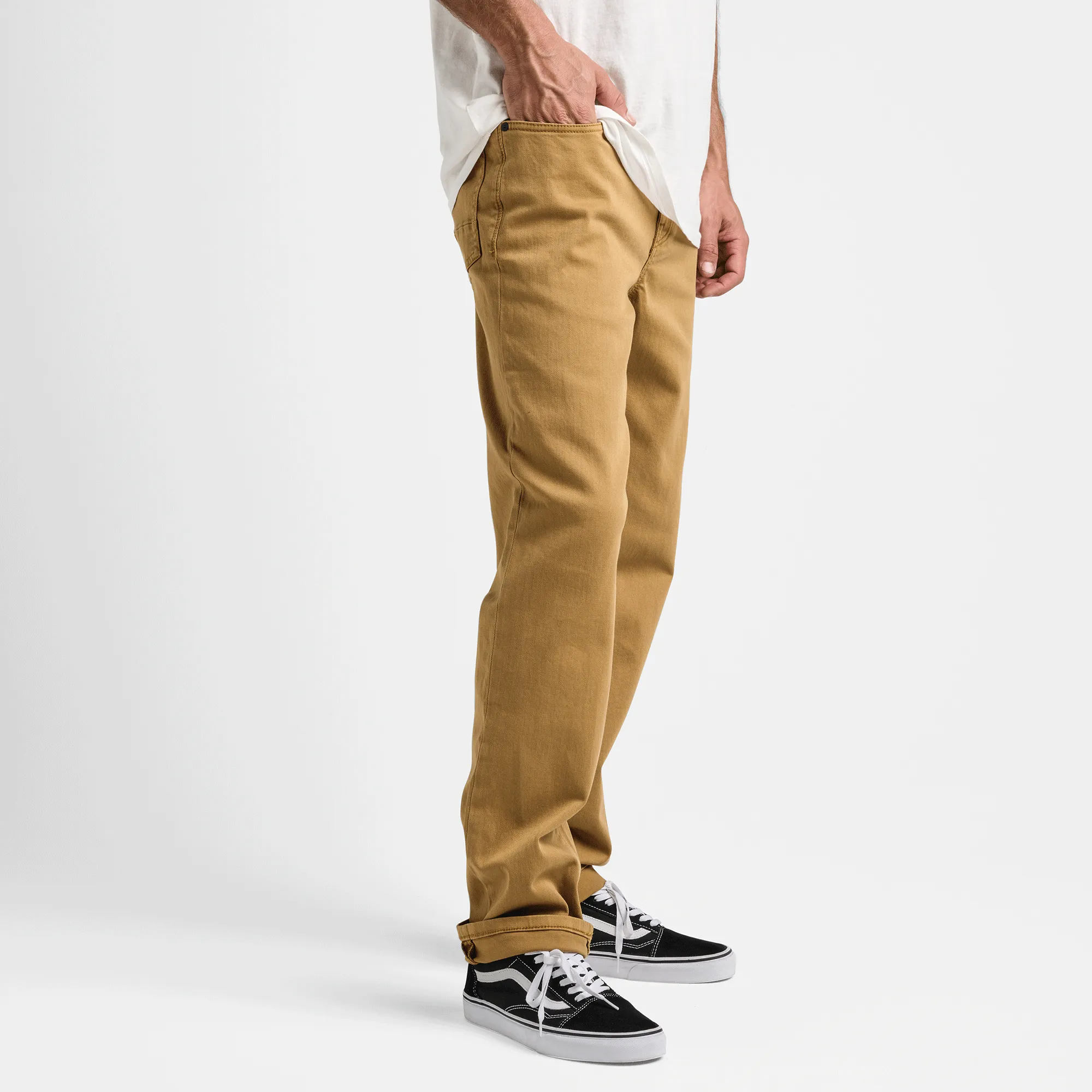 HWY 190 5-Pocket Relaxed Fit Broken Twill Denim - Golden sold by Roark product image thumbnail 4