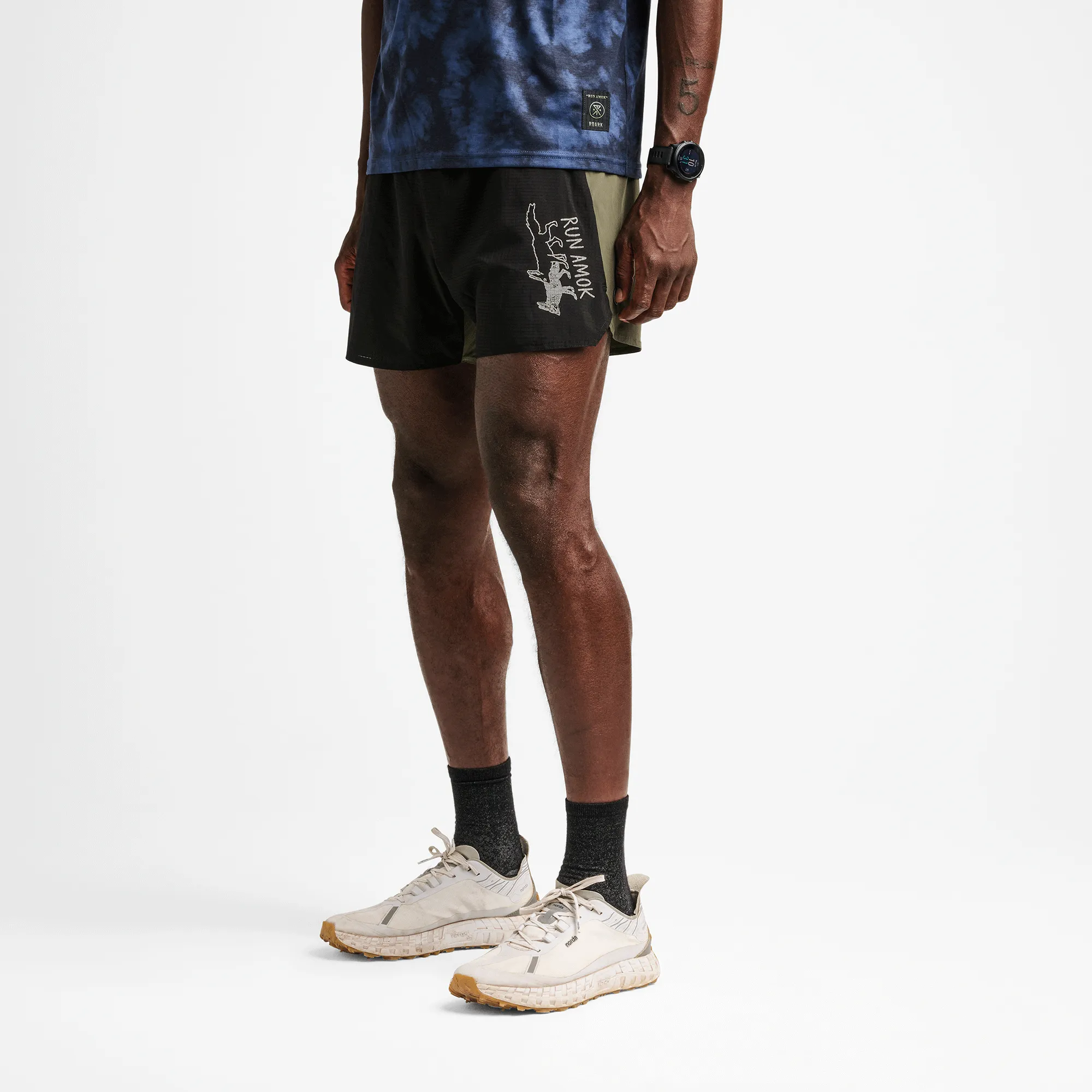 Alta Light Shorts - Black/Military sold by Roark product image thumbnail 4