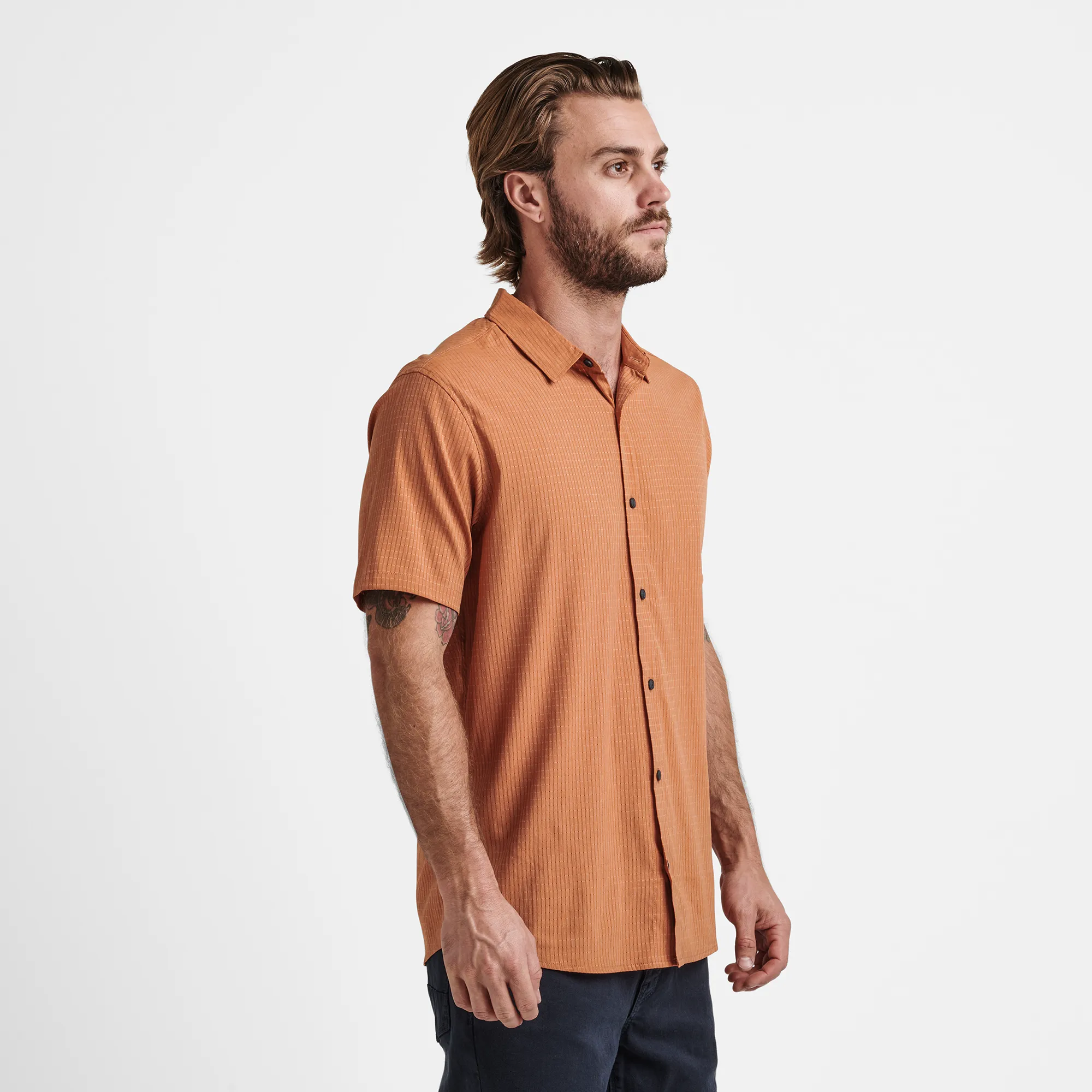 Bless Up Breathable Stretch Shirt - Rust sold by Roark product image thumbnail 4