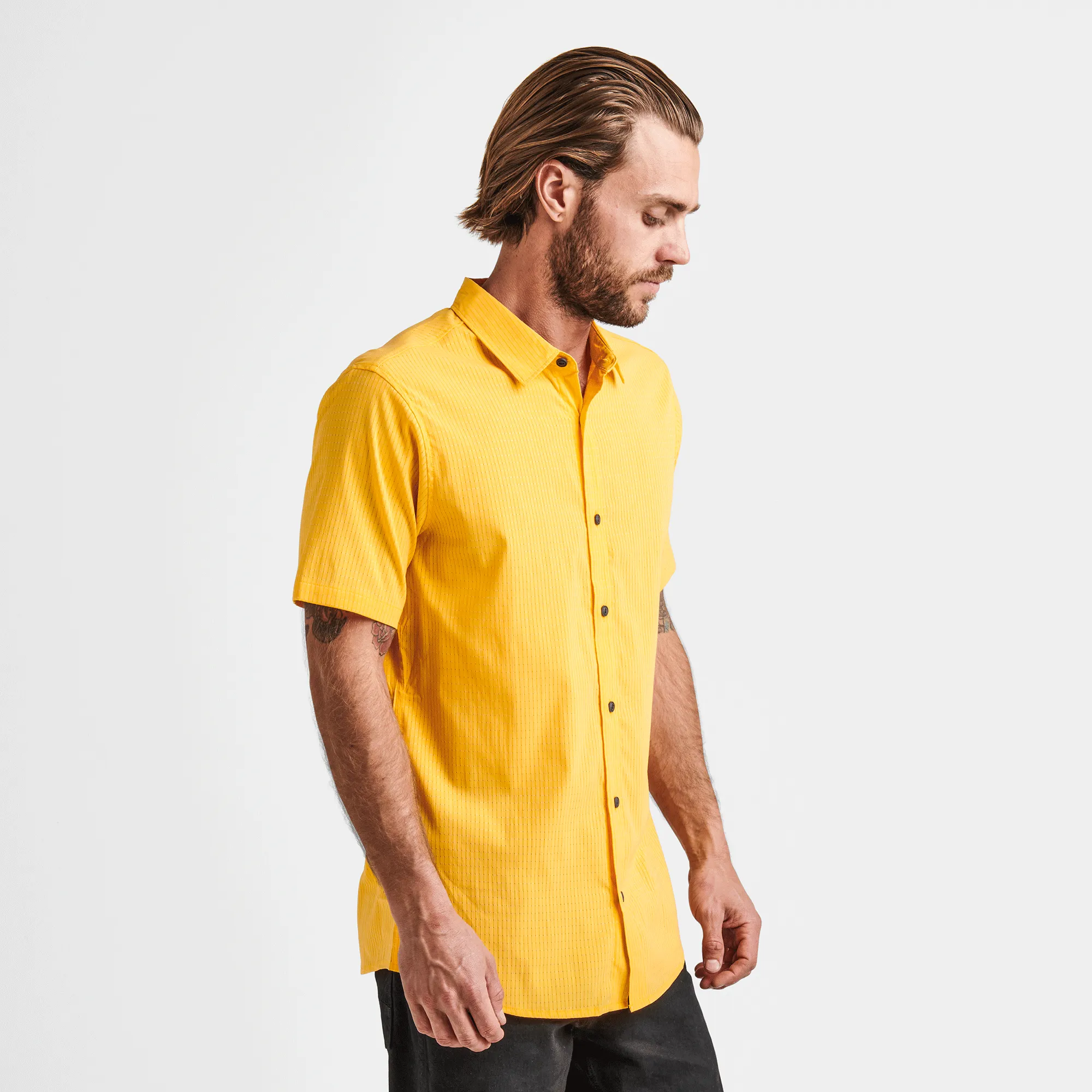 Bless Up Breathable Stretch Shirt - Gold sold by Roark product image thumbnail 4