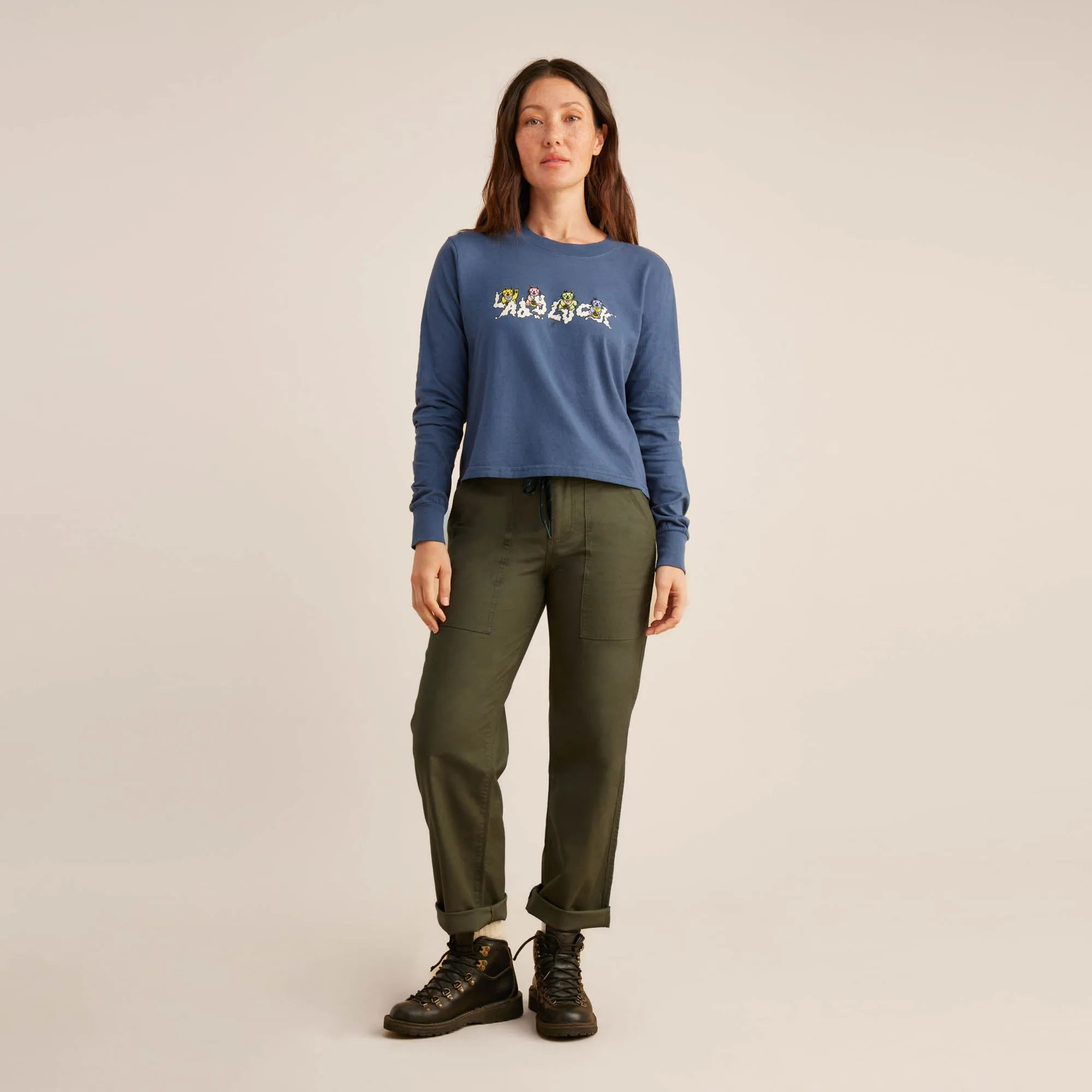 Lady Luck Long Sleeve Premium Tee - Deep Blue sold by Roark product image thumbnail 5