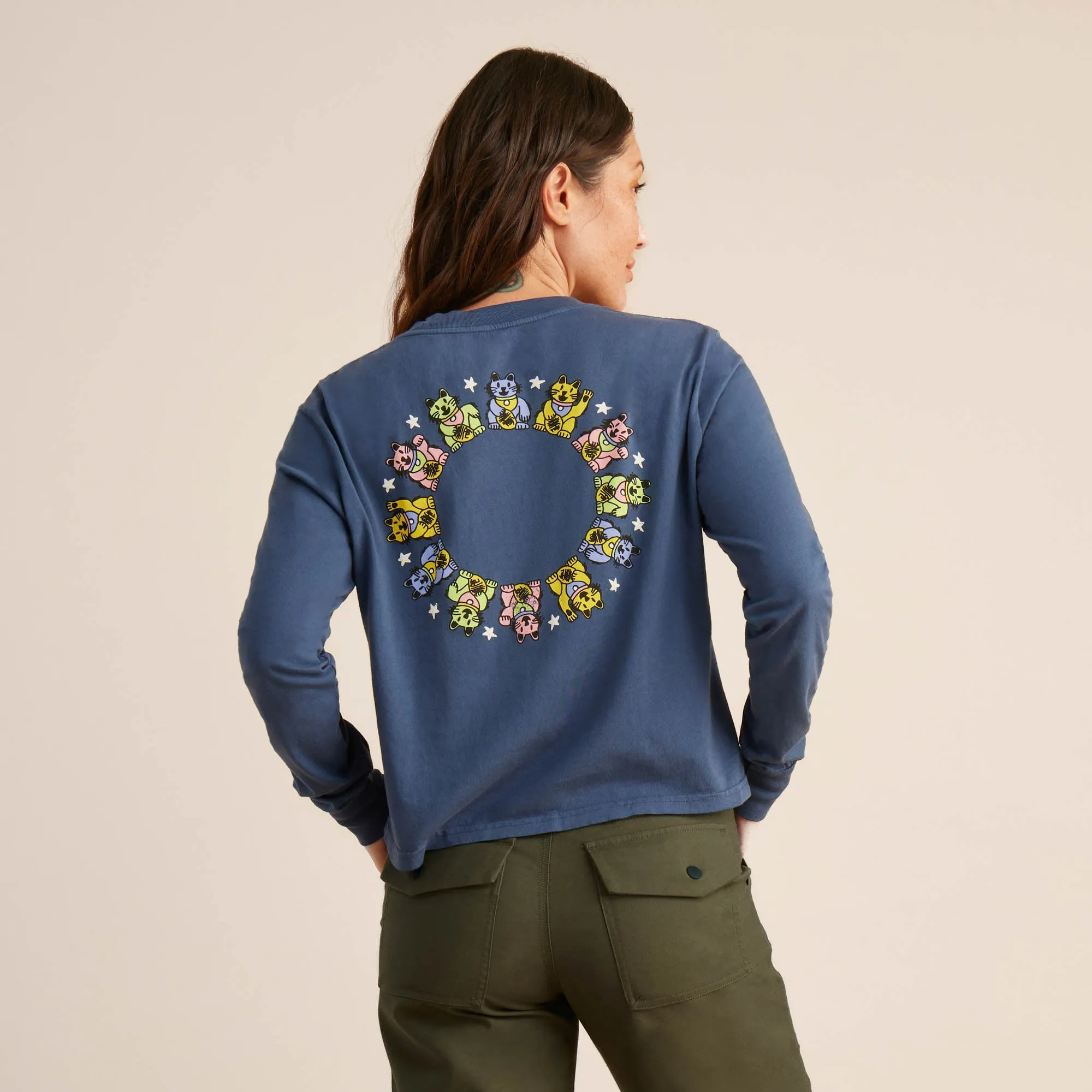 Lady Luck Long Sleeve Premium Tee - Deep Blue sold by Roark product image thumbnail 2
