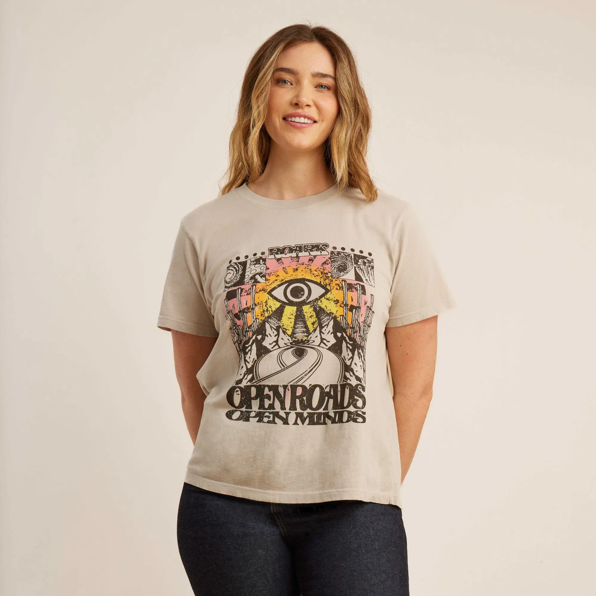 Open Roads Premium Tee - Stone sold by Roark