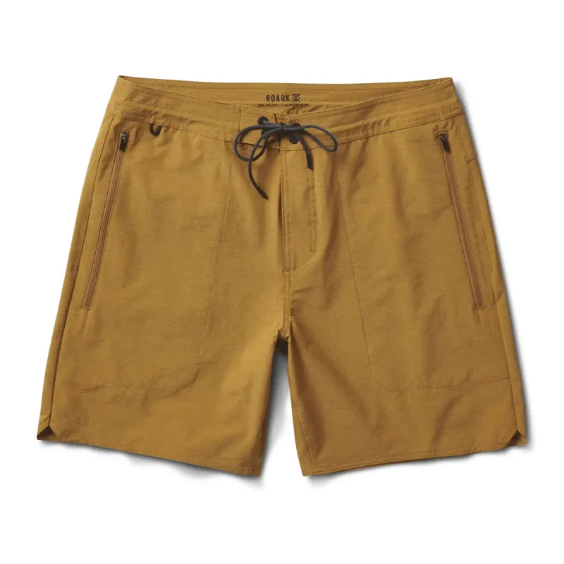 Layover Hybrid Trail Shorts 18" - Golden sold by Roark
