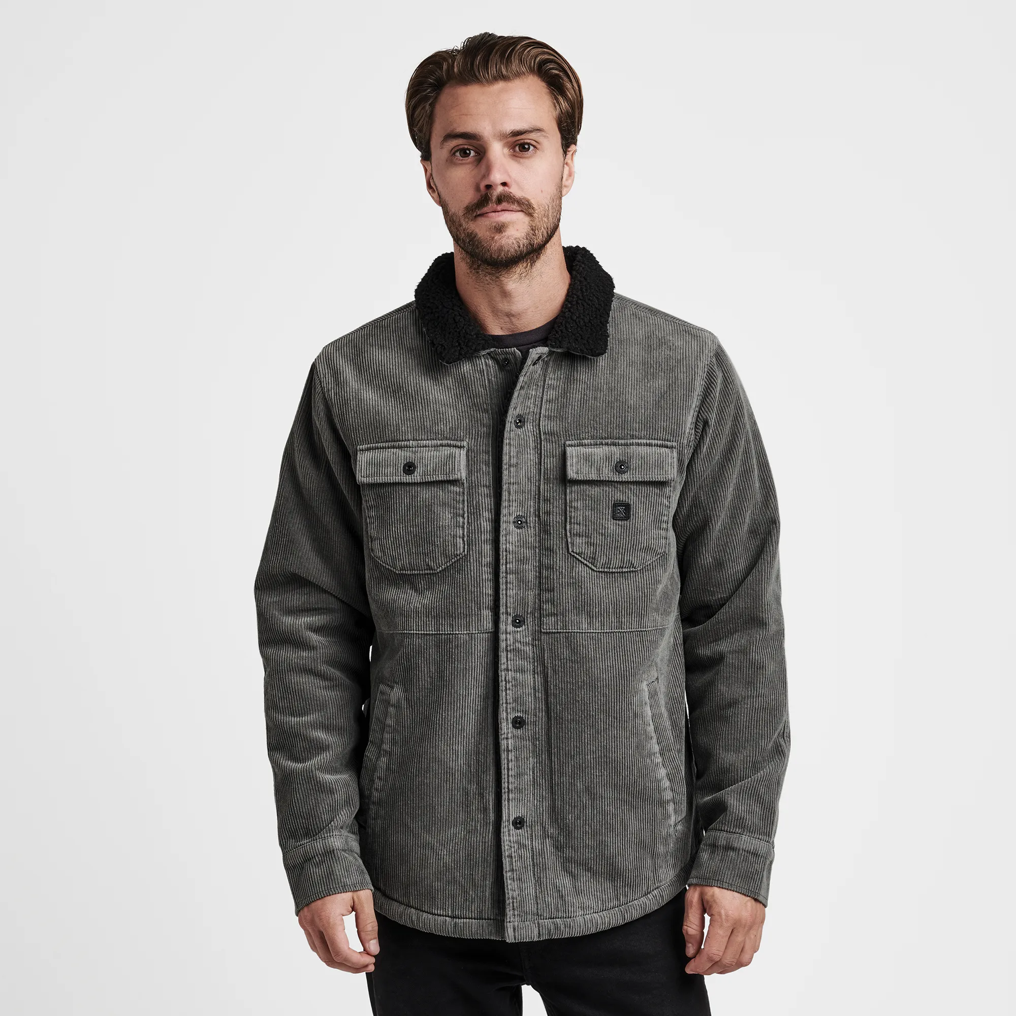 Hebrides Jacket - Corduroy Charcoal sold by Roark product image thumbnail 2