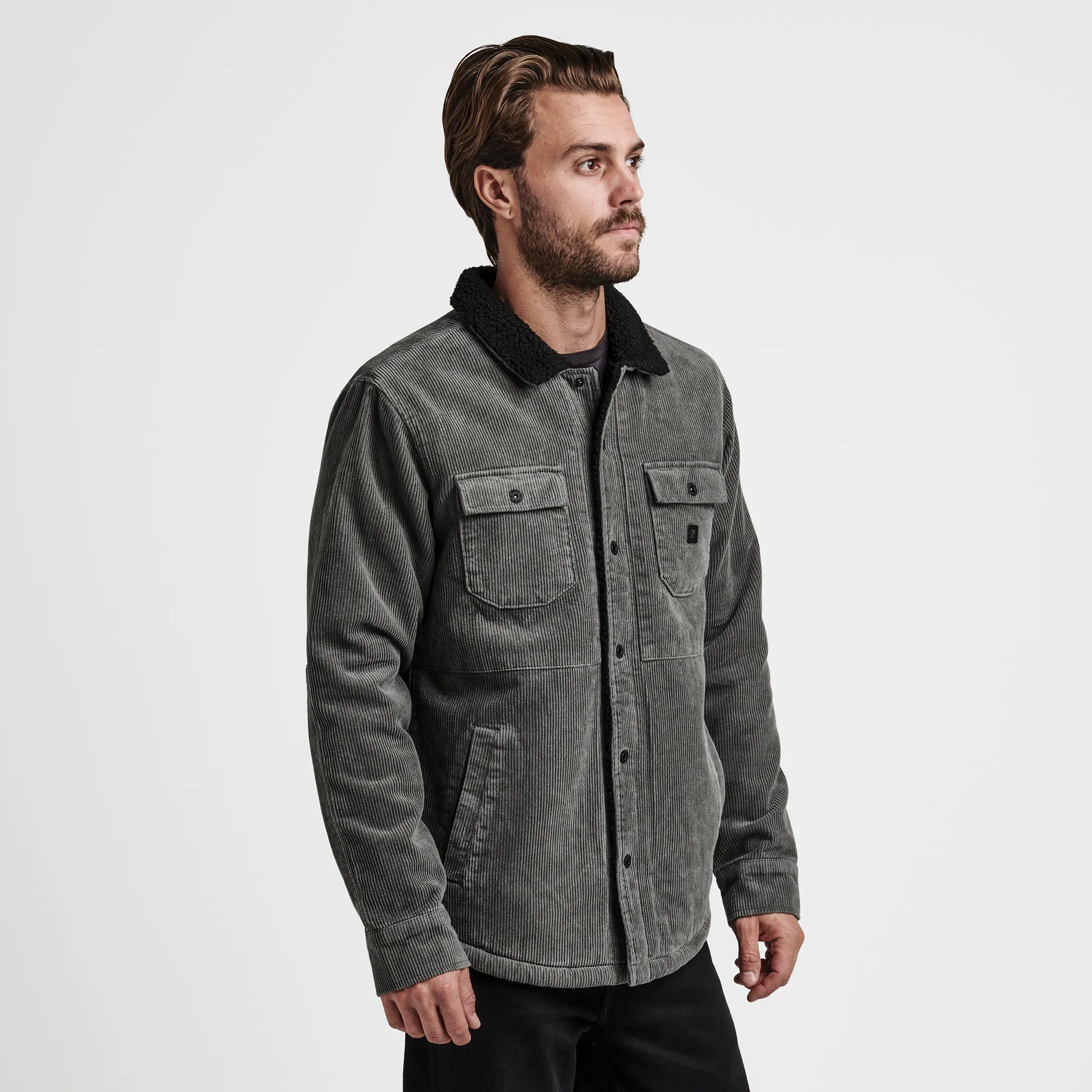 Hebrides Jacket - Corduroy Charcoal sold by Roark product image thumbnail 5