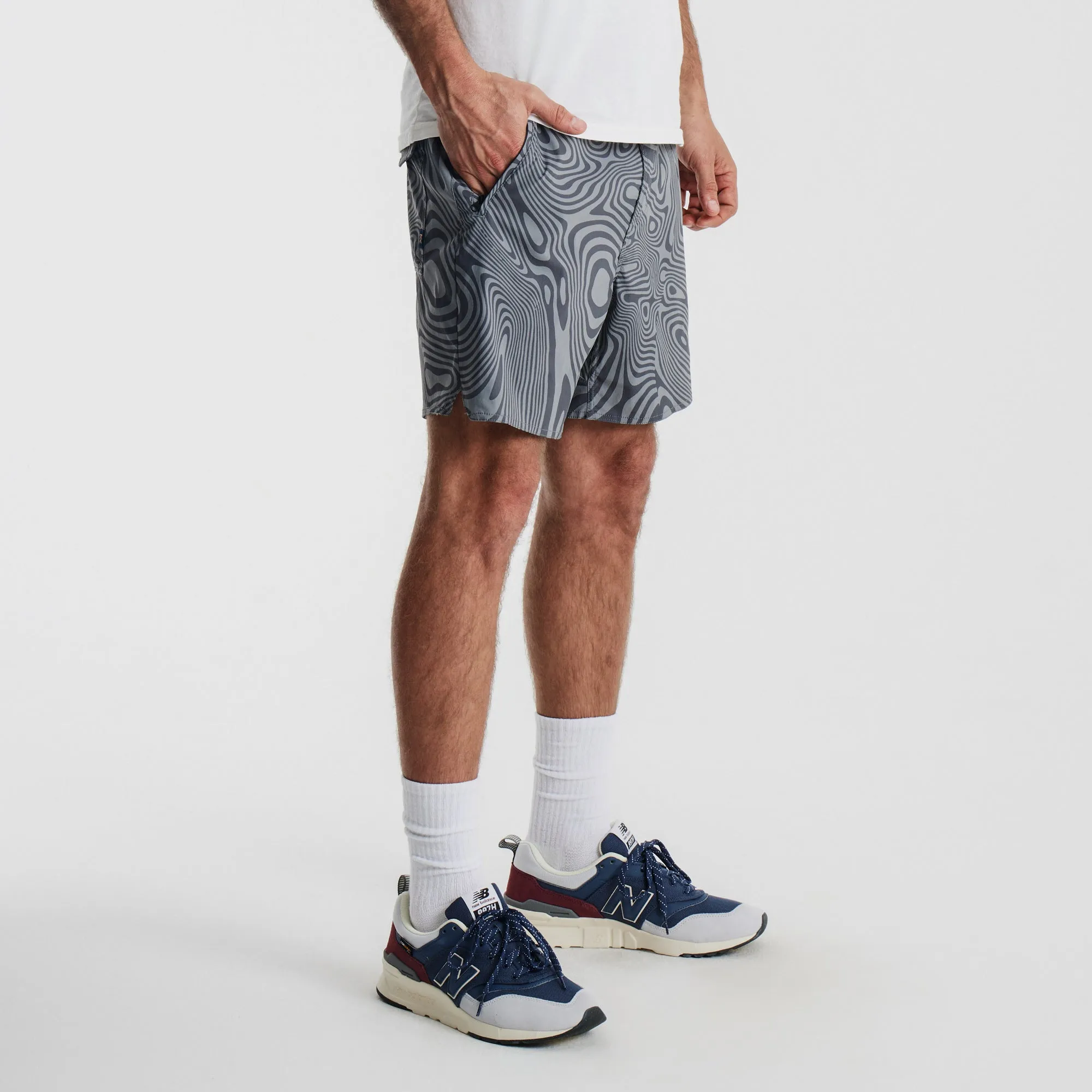 Layover Trail Shorts 17" - Grey Psychedelic sold by Roark product image thumbnail 4