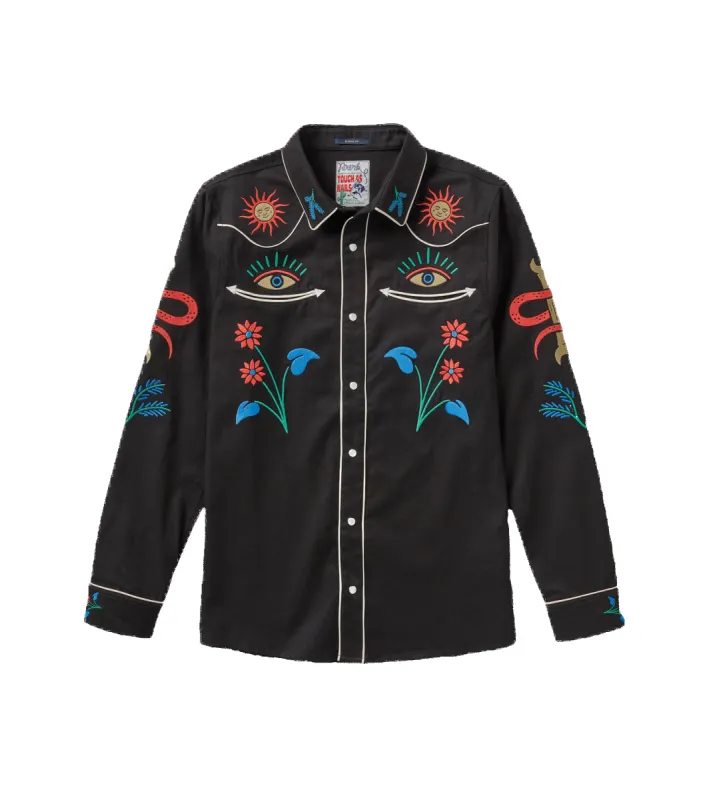On The Range Long Sleeve Western Shirt - Black sold by Roark