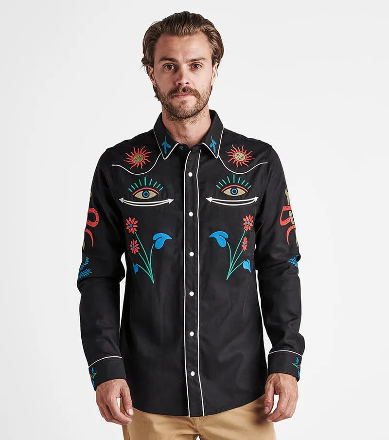 On The Range Long Sleeve Western Shirt - Black sold by Roark product image thumbnail 2
