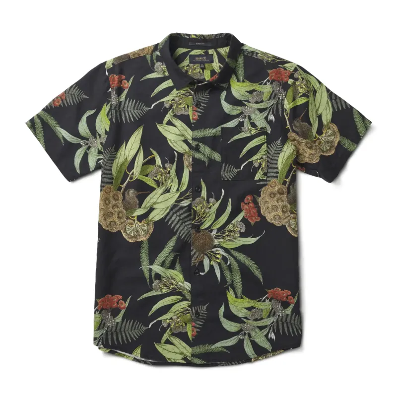 Journey Short Sleeve Button Up Shirt - Black sold by Roark