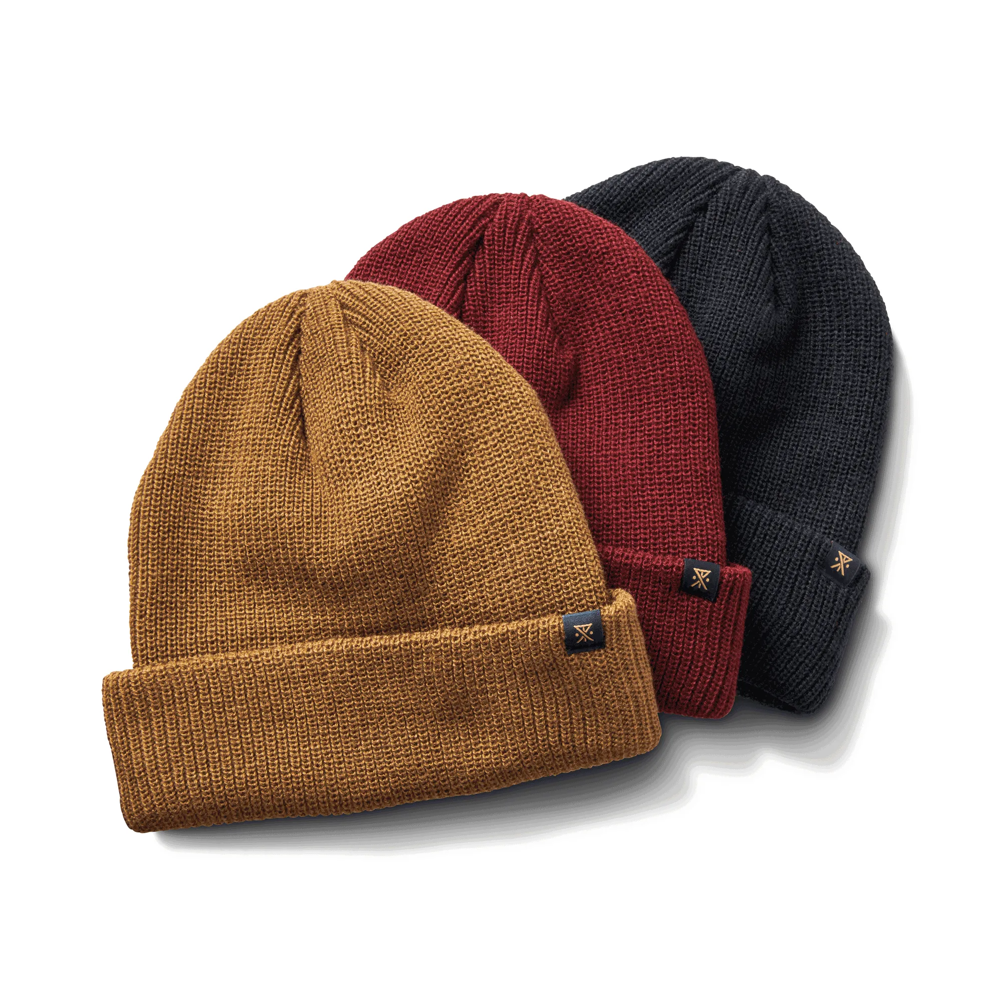 Turks 3-pack Beanies - Navy, Burgundy and Brown sold by Roark
