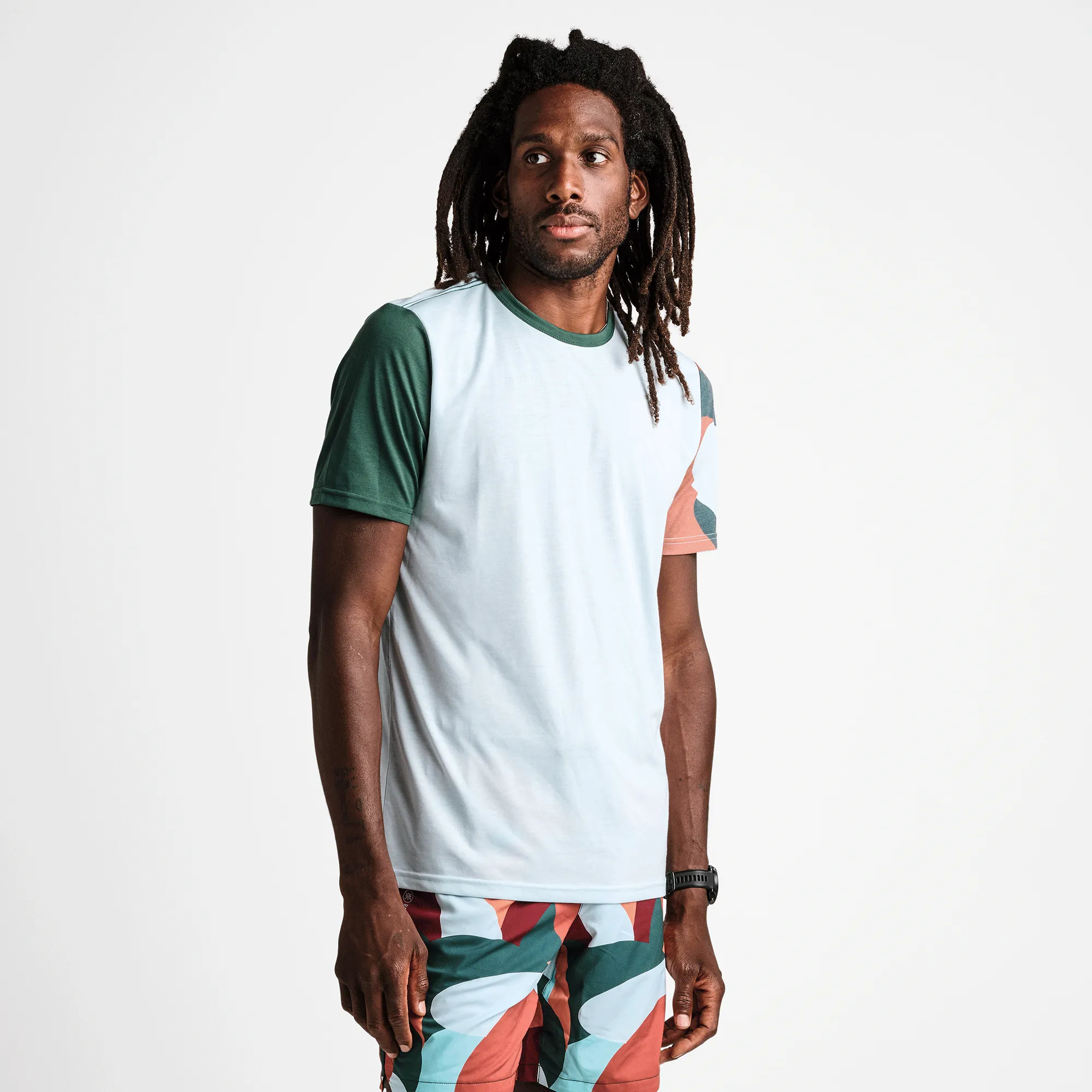 Mathis Pocket Short Sleeve Active Tee - Ice Blue sold by Roark product image thumbnail 4