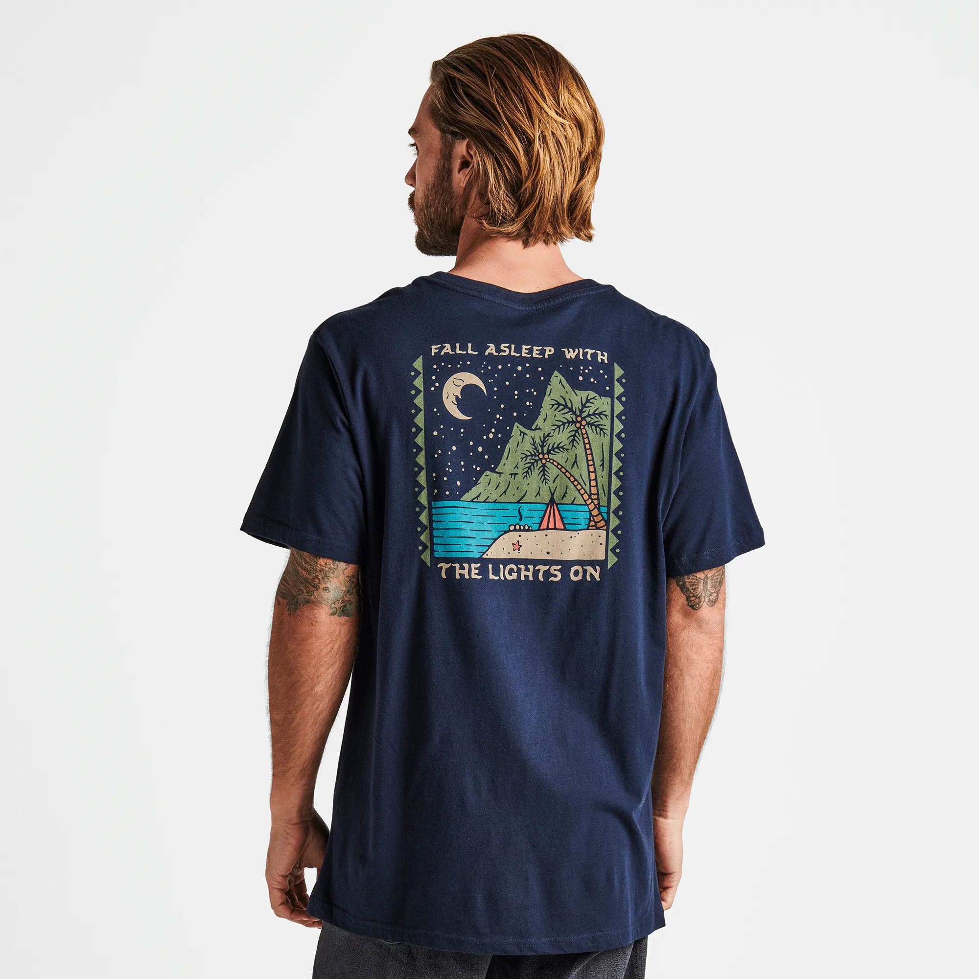 Natural Light Organic Cotton Tee - Navy sold by Roark product image thumbnail 3