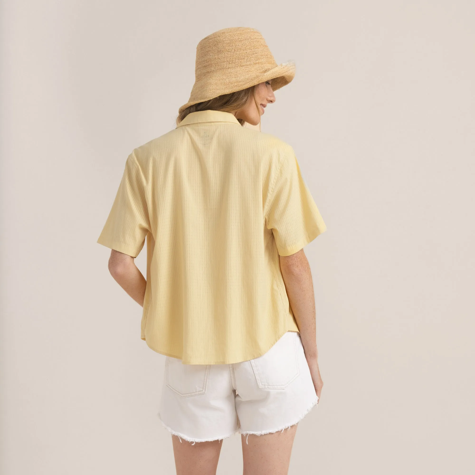 Bless Up Breathable Stretch Shirt - Heart Studio Sand sold by Roark product image thumbnail 3