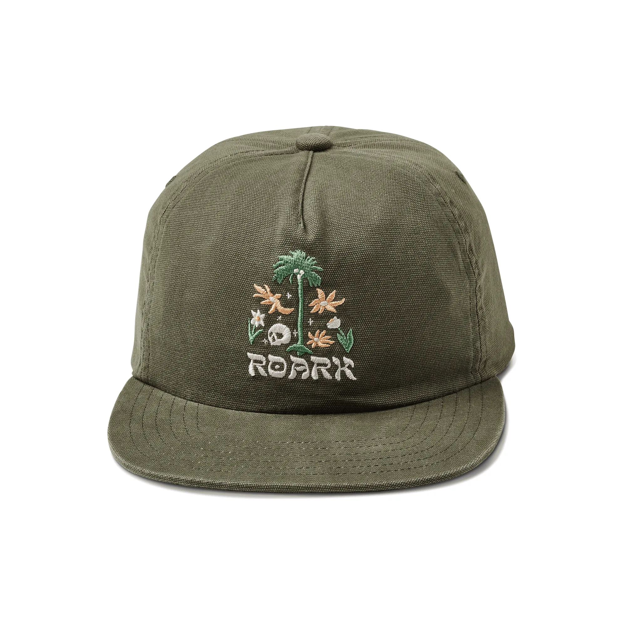 Atoll 5 Panel Snapback Hat - Dark Military sold by Roark