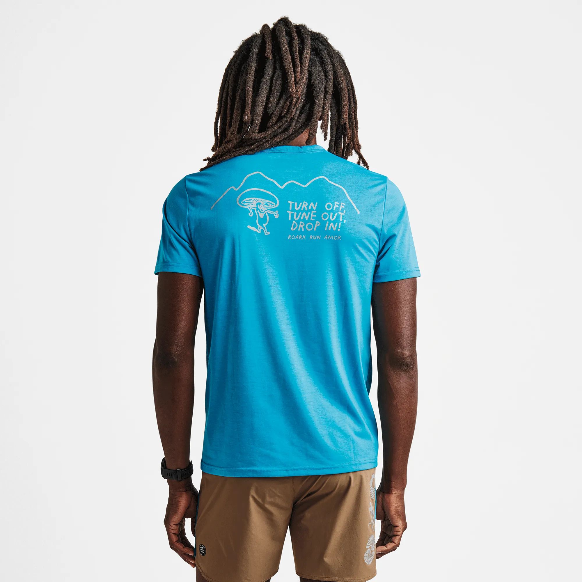 Mathis Short Sleeve Tee - Tuned Out Turquoise sold by Roark product image thumbnail 3
