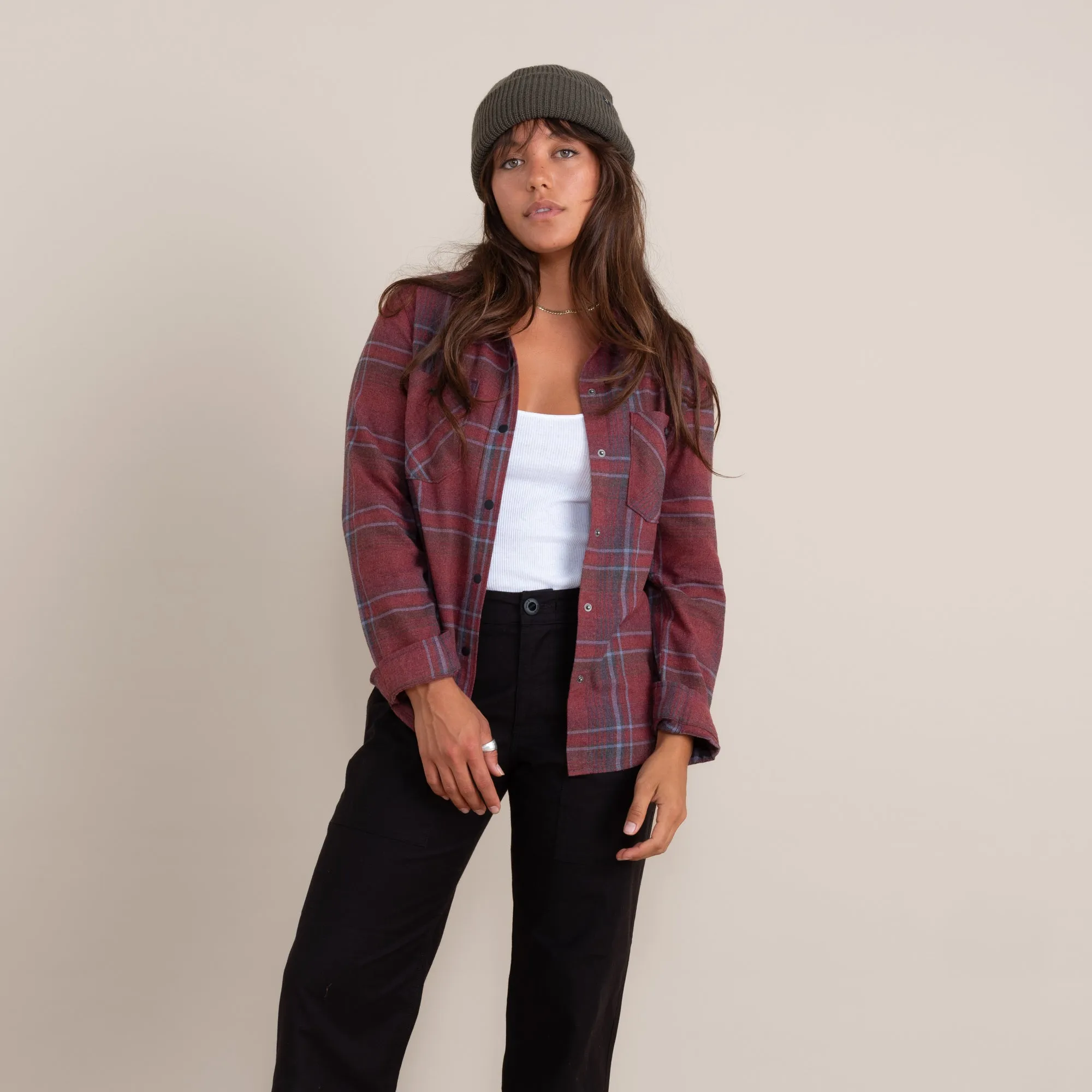 Alpine Long Sleeve Flannel - Maroon sold by Roark product image thumbnail 3