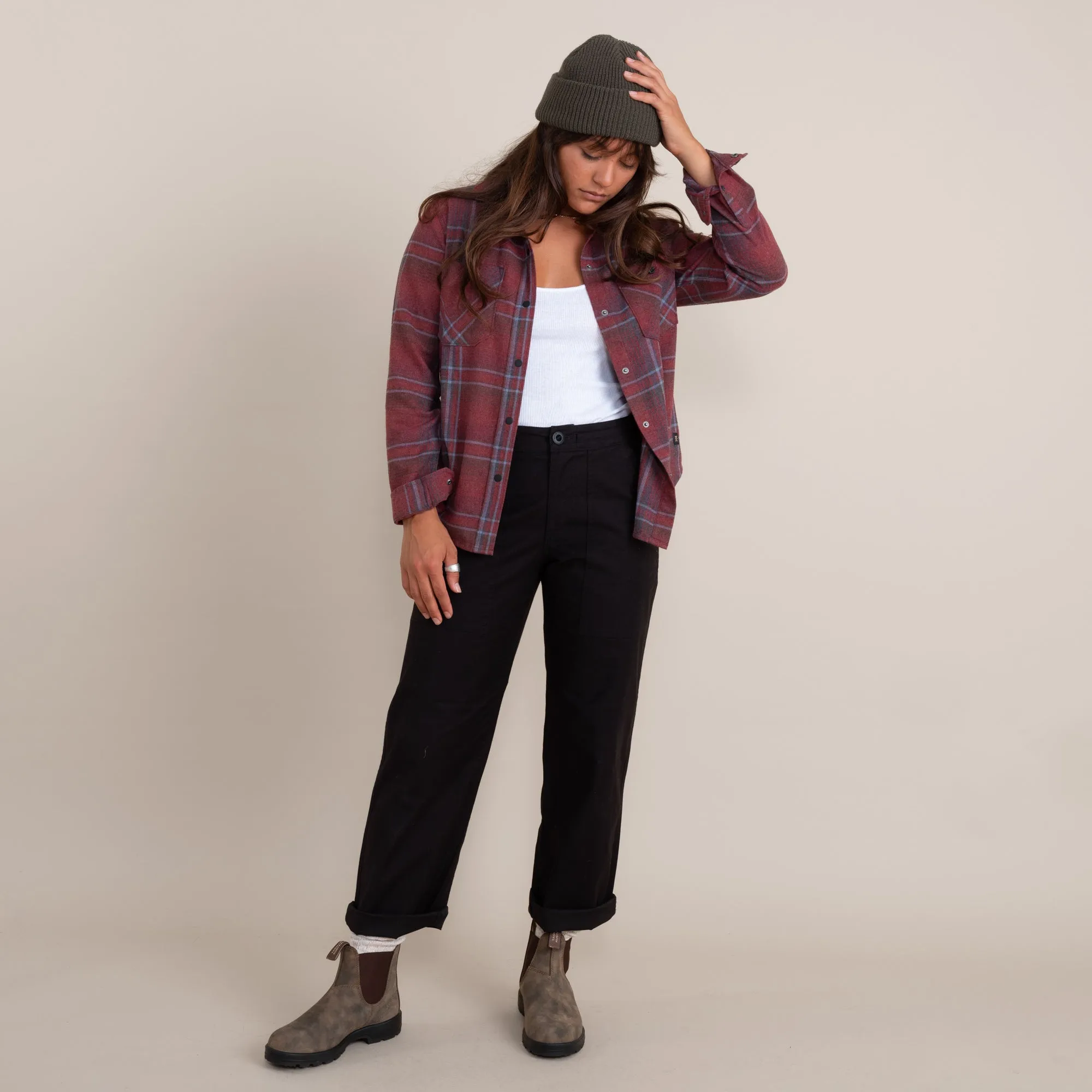 Alpine Long Sleeve Flannel - Maroon sold by Roark product image thumbnail 5