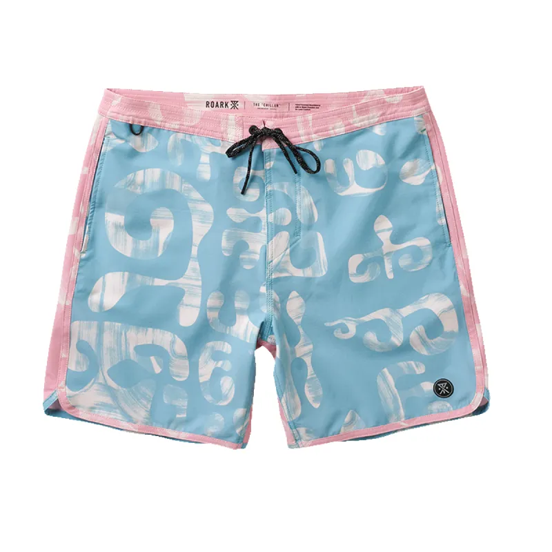 Chiller Boardshorts 17" - Batik Aqua Blue made by Roark