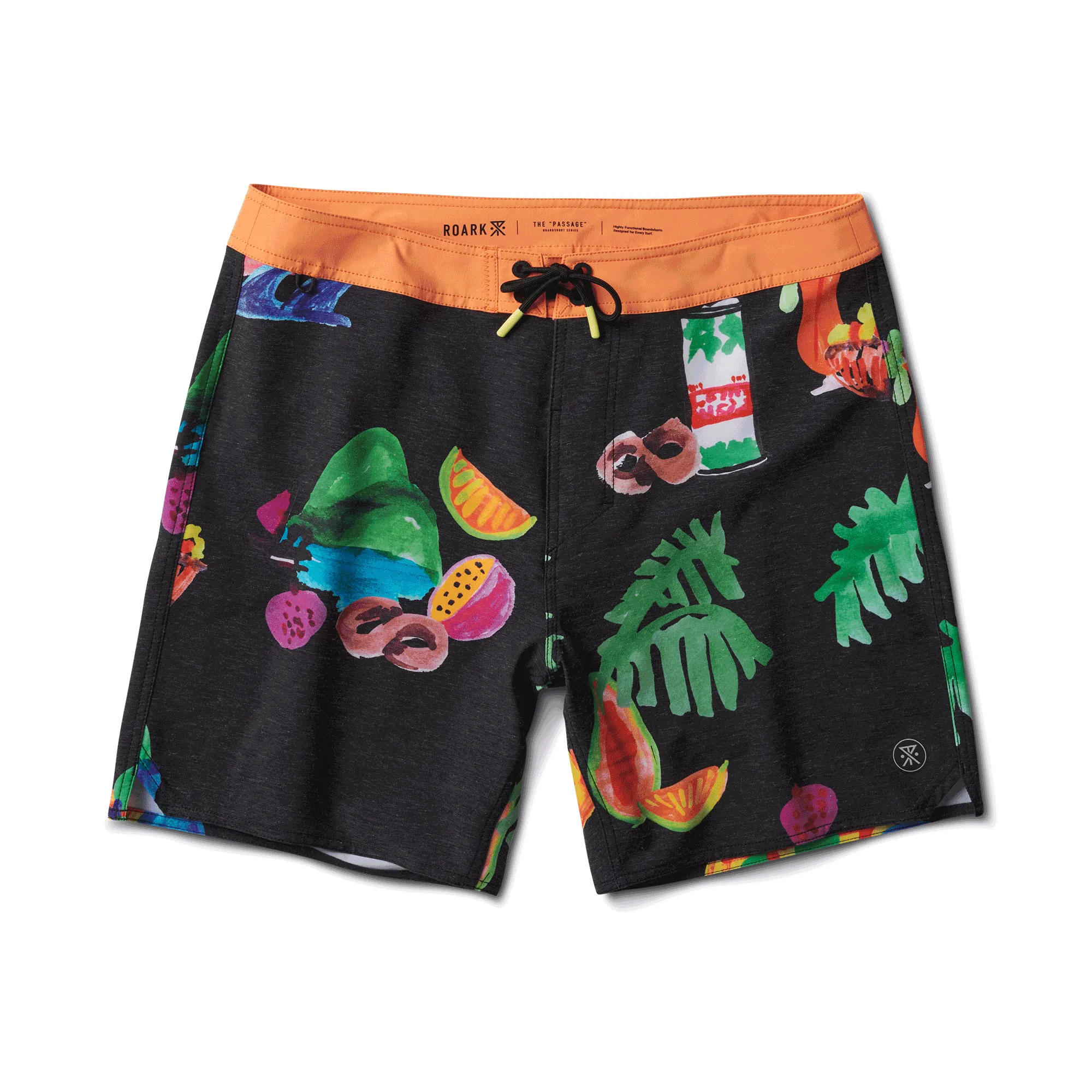 Passage 17" Boardshorts - Tahiti Treat Black sold by Roark
