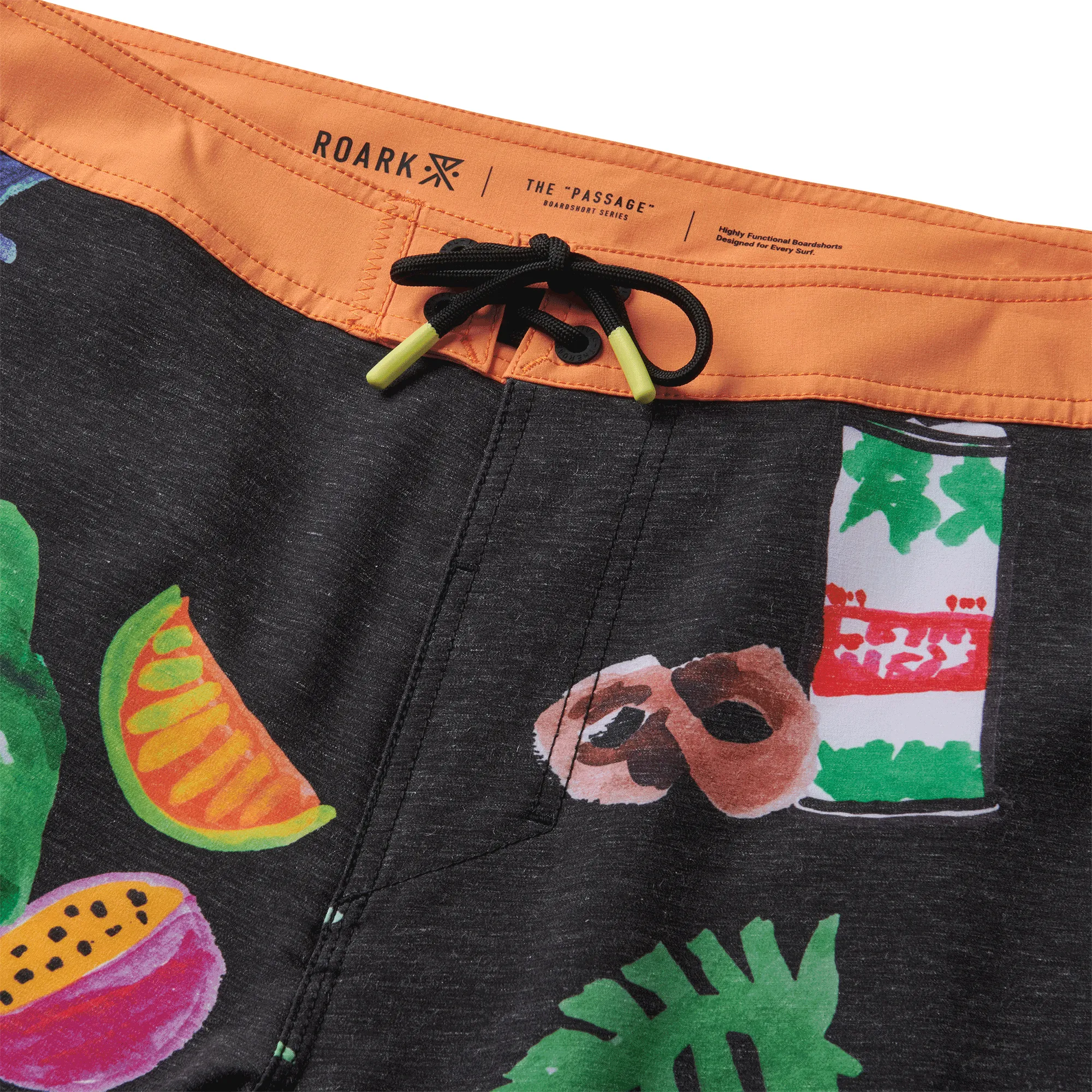 Passage 17" Boardshorts - Tahiti Treat Black sold by Roark product image thumbnail 3