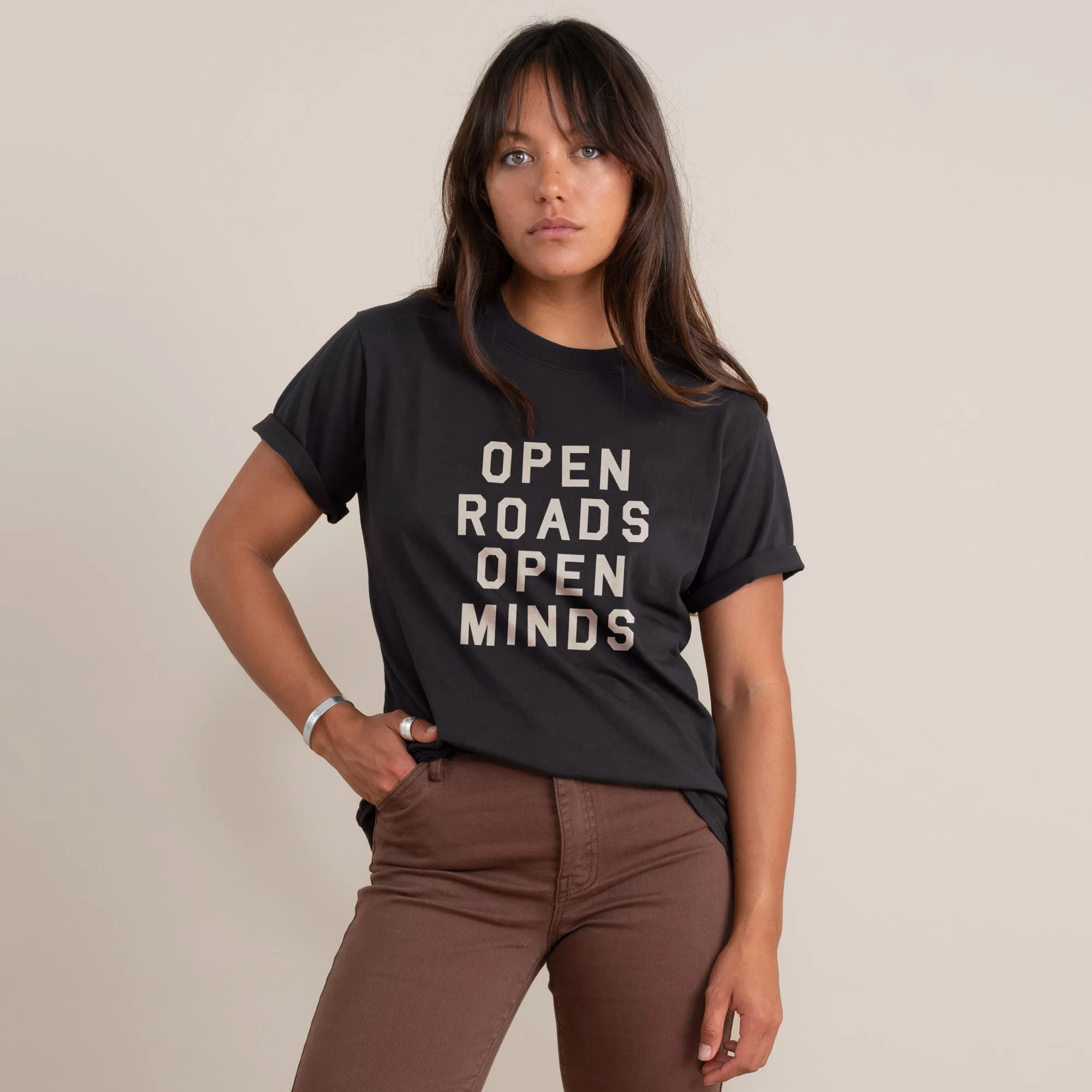 Open Roads Premium Tee - Black sold by Roark