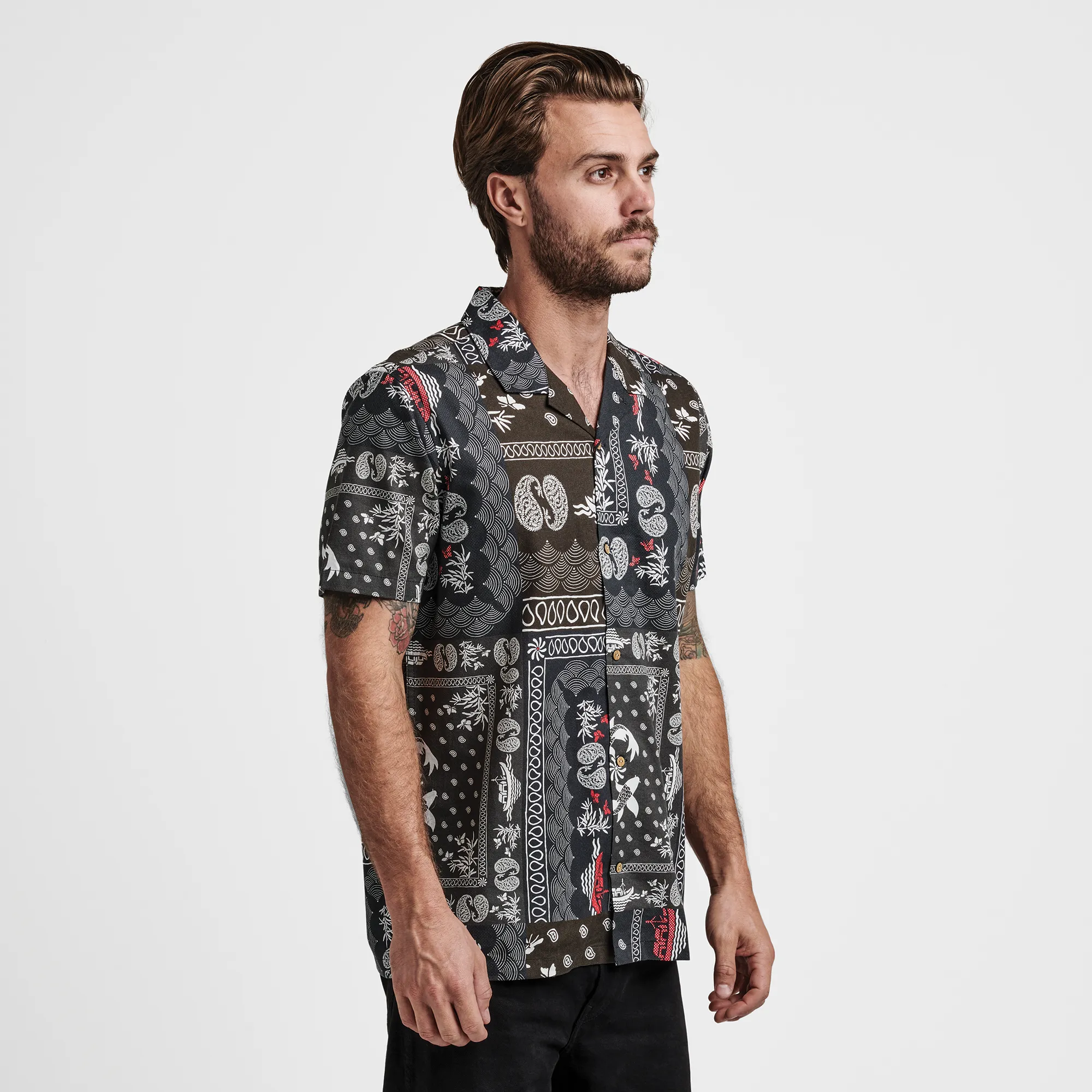 Gonzo Camp Collar Shirt - Hachimaki Black sold by Roark product image thumbnail 5