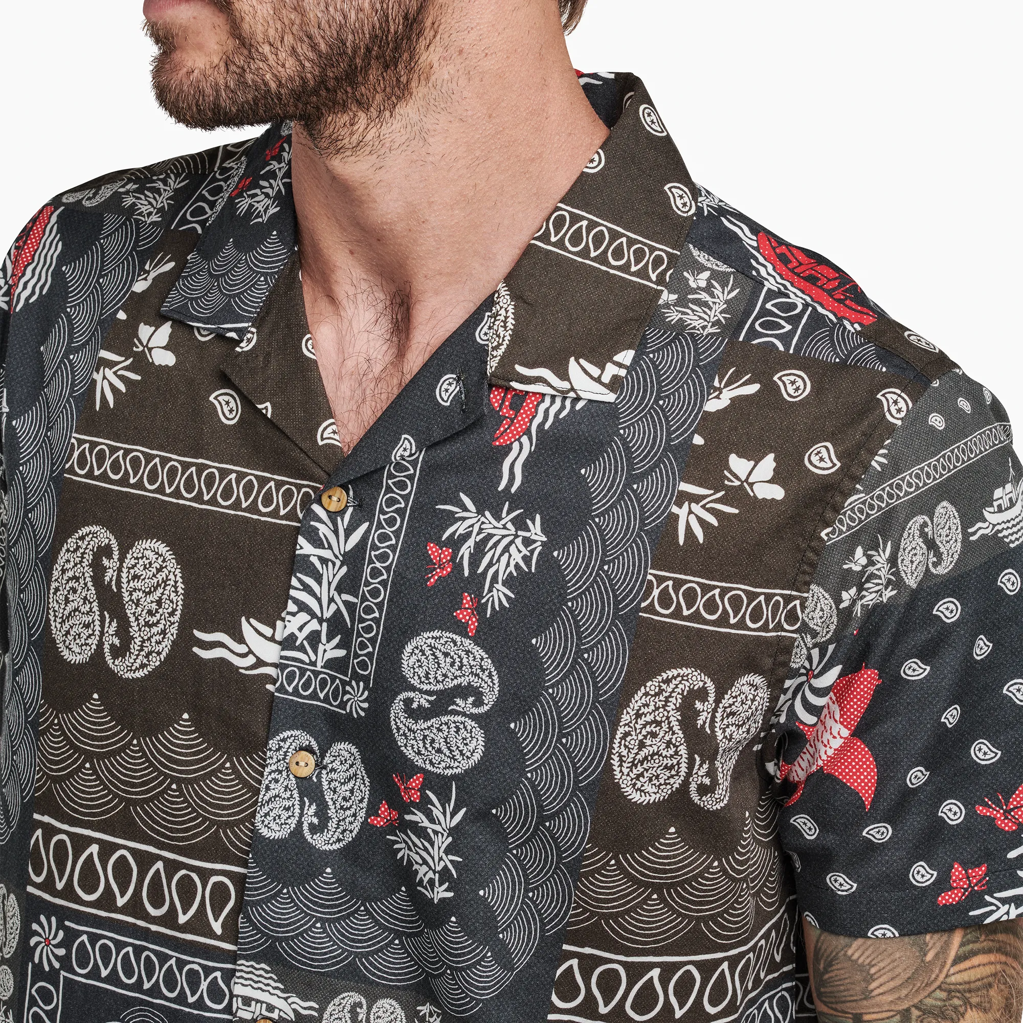 Gonzo Camp Collar Shirt - Hachimaki Black sold by Roark product image thumbnail 2