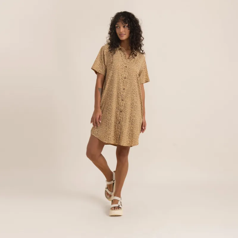 Bless Up Dress - Caramel Leopard sold by Roark