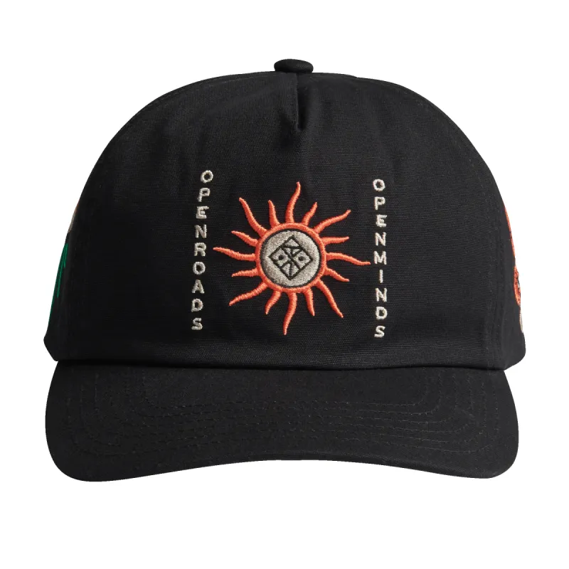 On The Range 5 Panel Snapback Hat - Black sold by Roark