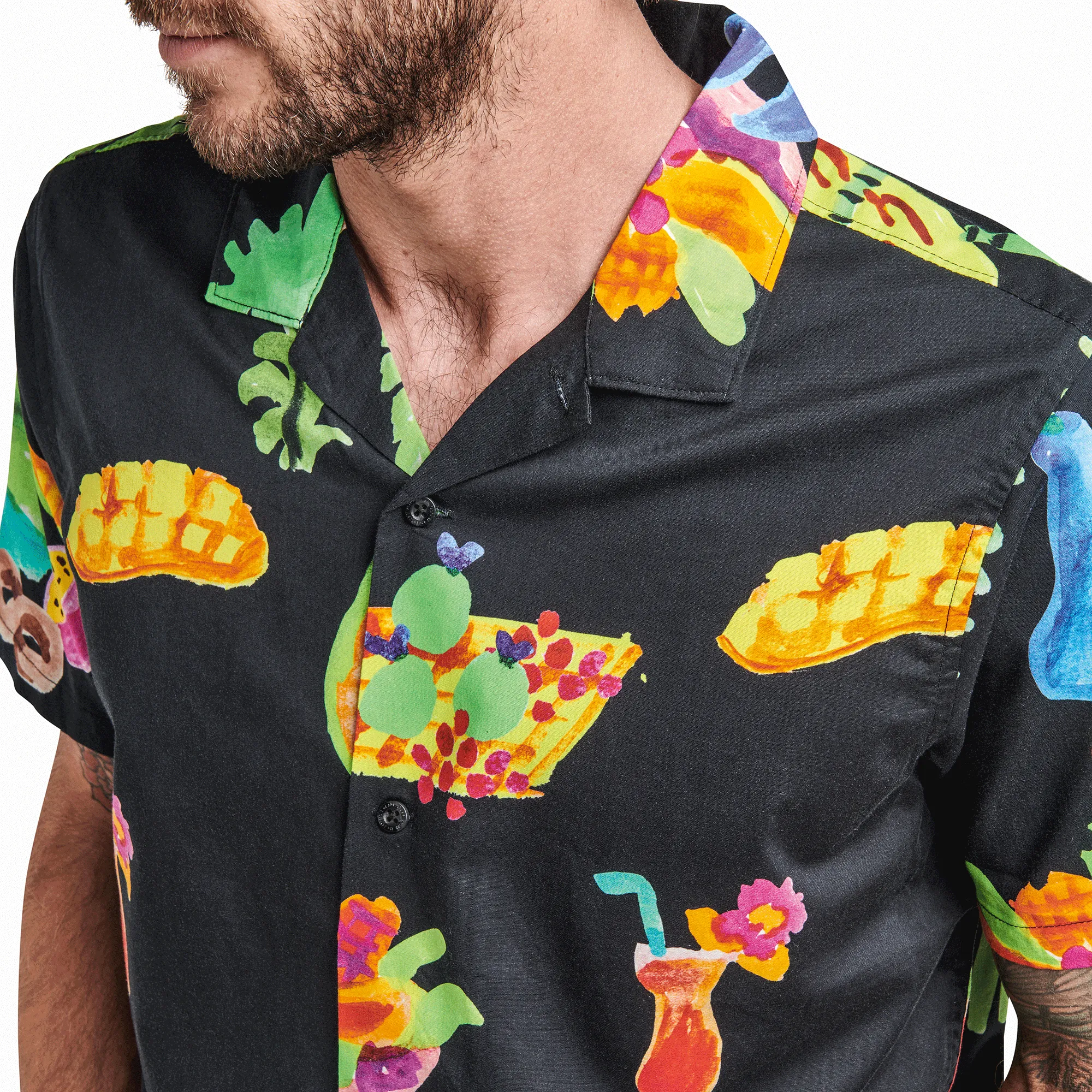 Gonzo Short Sleeve Button Up Shirt - Black sold by Roark product image thumbnail 5