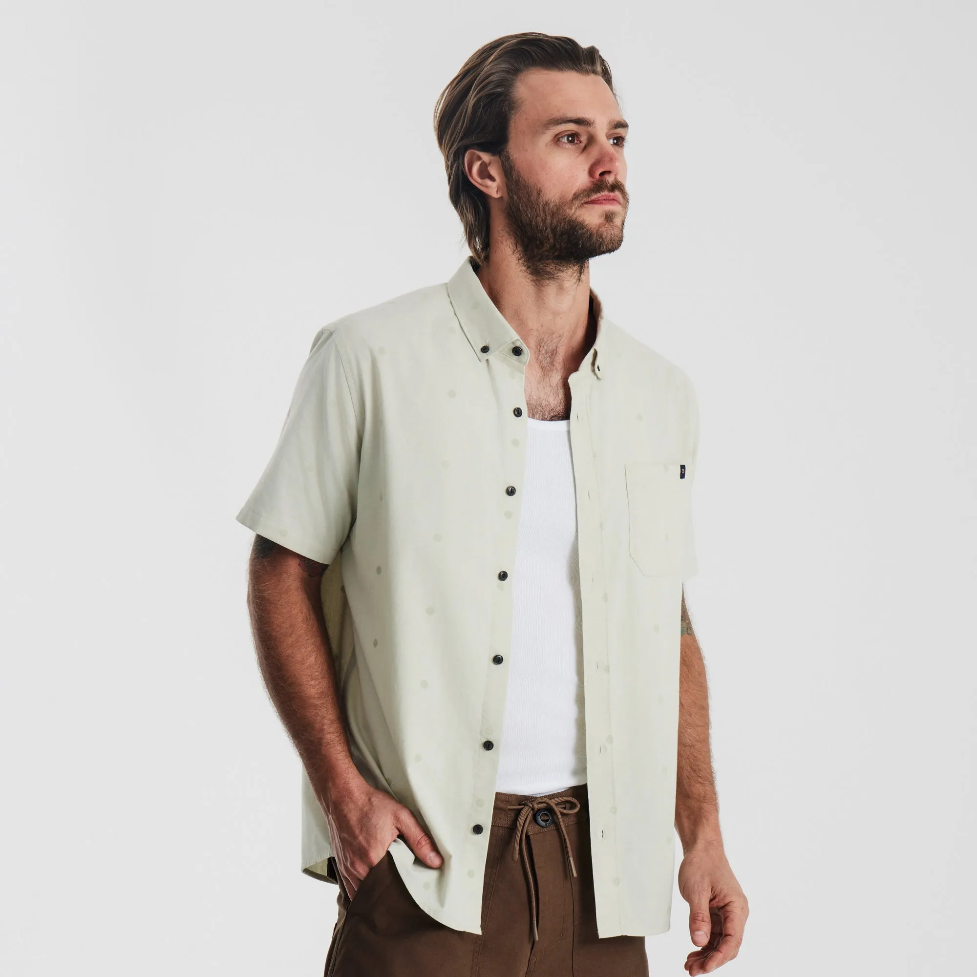 Scholar Stretch Organic Short Sleeve Button Up Shirt - Chaparral sold by Roark product image thumbnail 3