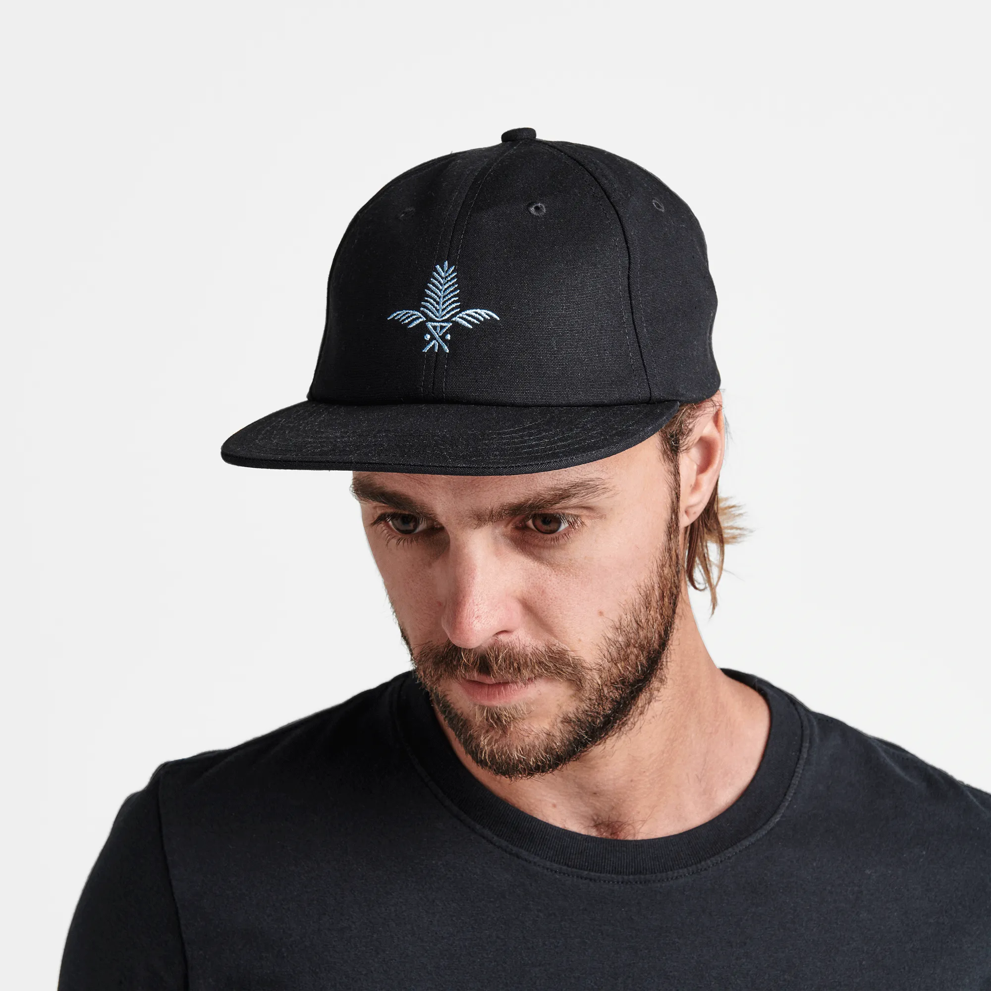 Silver Fern 6 Panel Strapback Hat - Black sold by Roark product image thumbnail 2