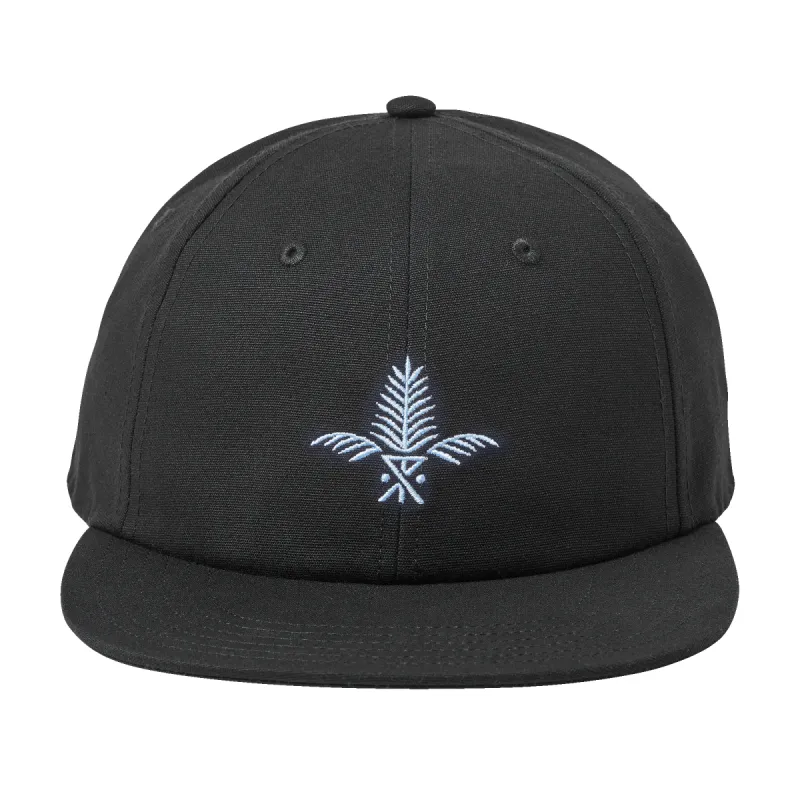 Silver Fern 6 Panel Strapback Hat - Black sold by Roark