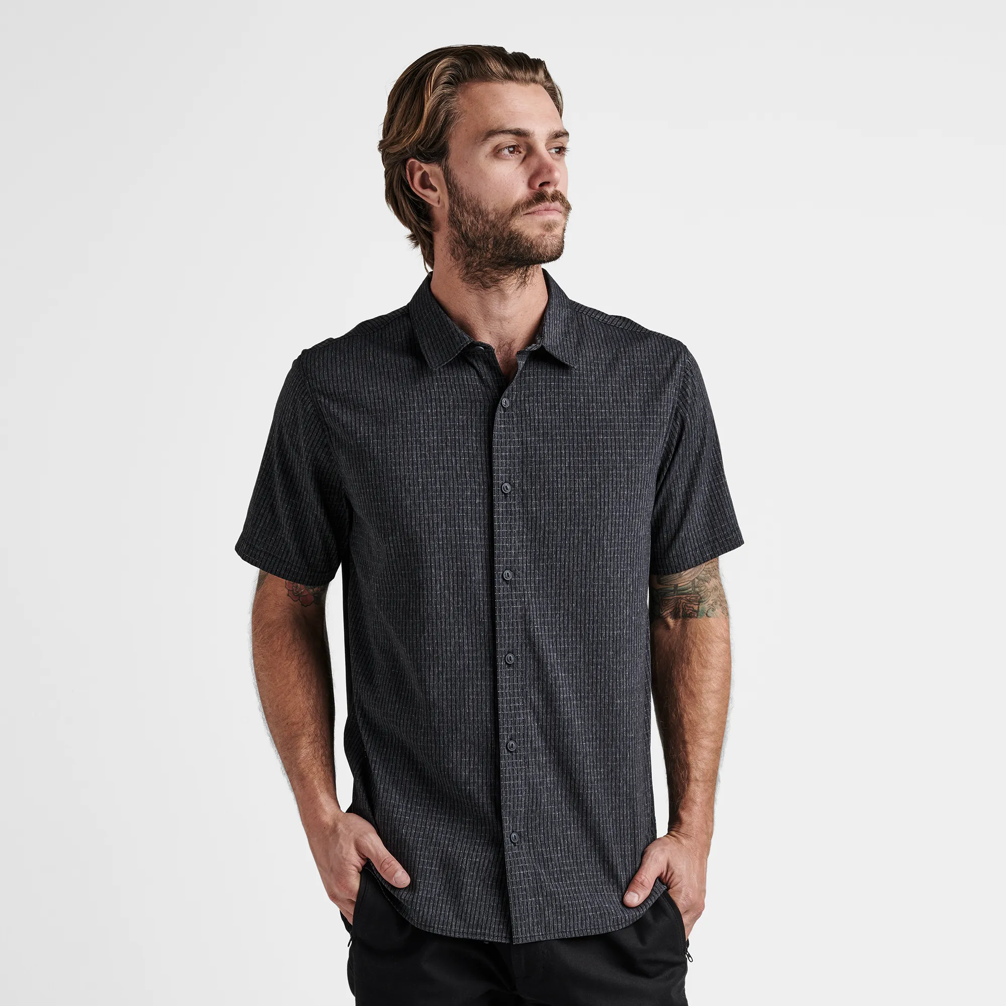 Bless Up Breathable Stretch Shirt - Black sold by Roark product image thumbnail 2
