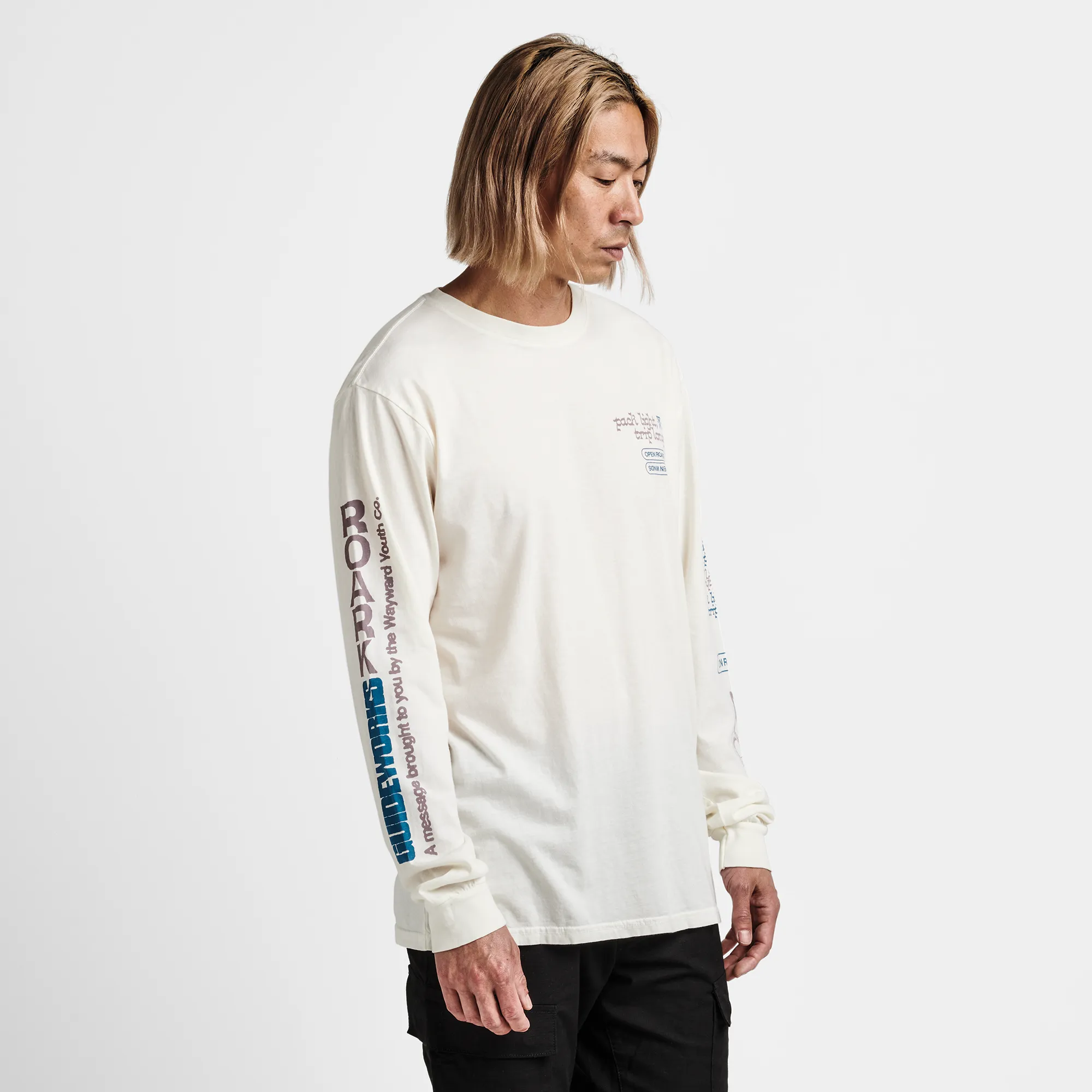 Trip Longer Long Sleeve Premium Tee - Off White sold by Roark product image thumbnail 4